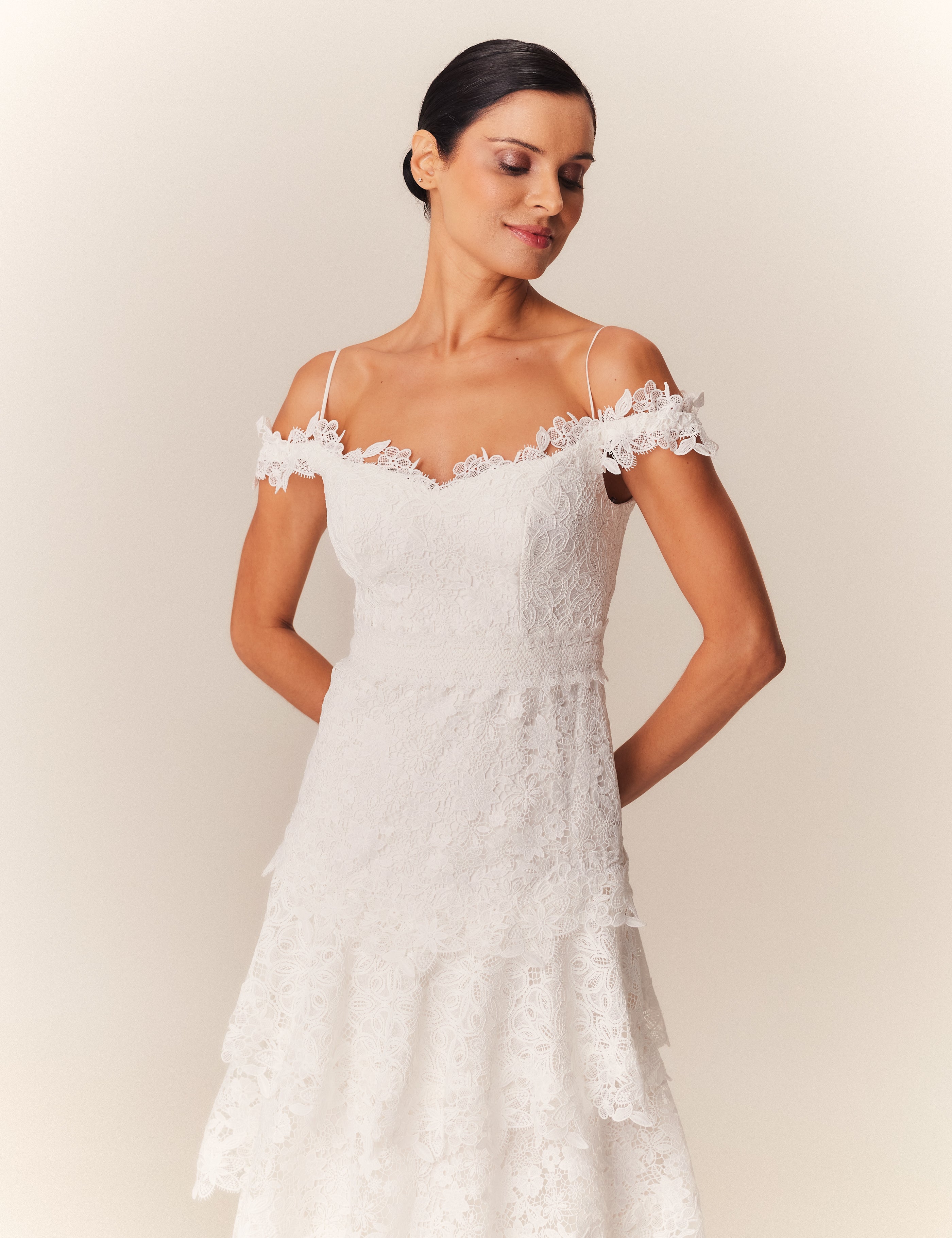 VESTIDO MIDI LUMA OFF WHITE