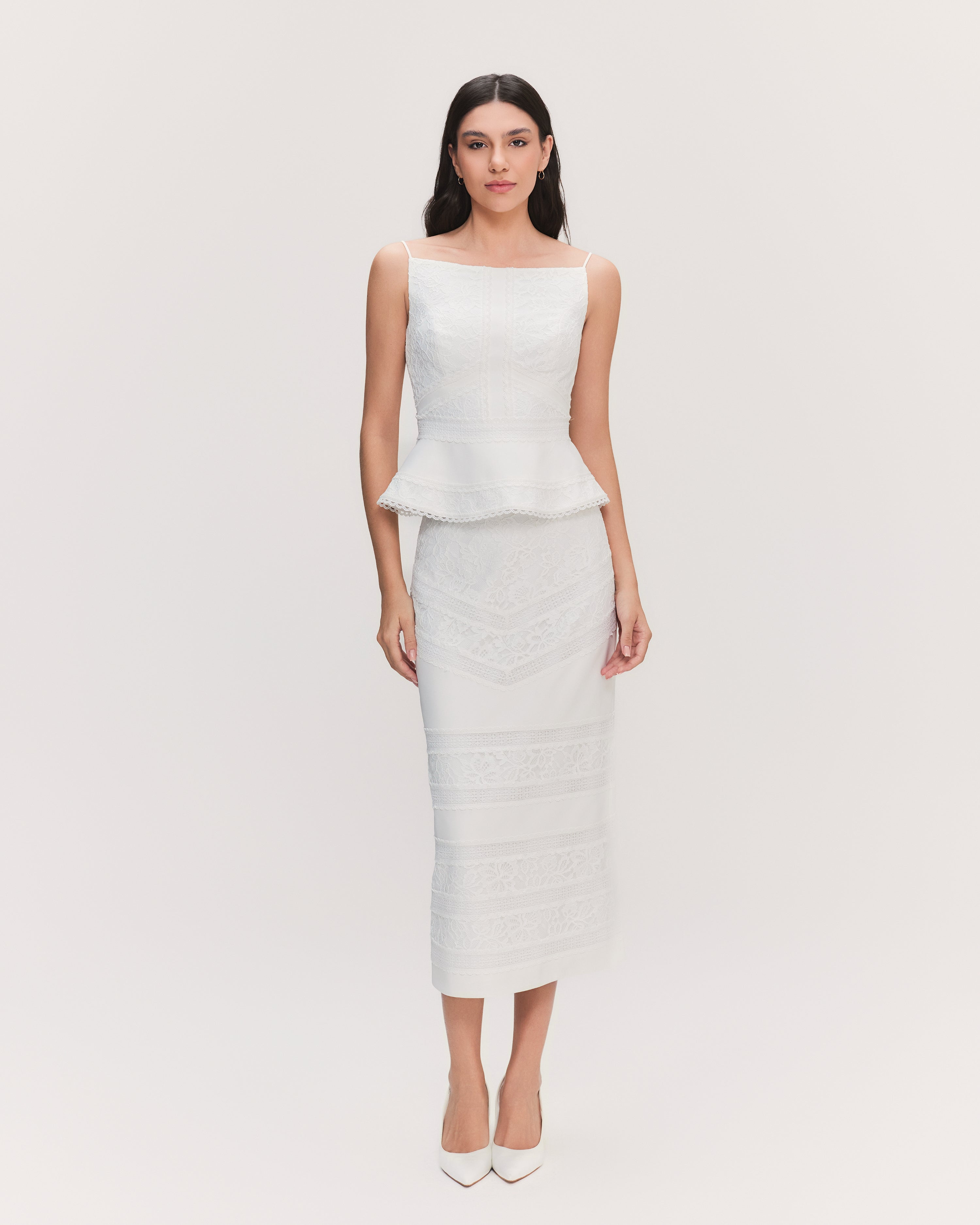 SAIA MIDI GIOVANA OFF WHITE