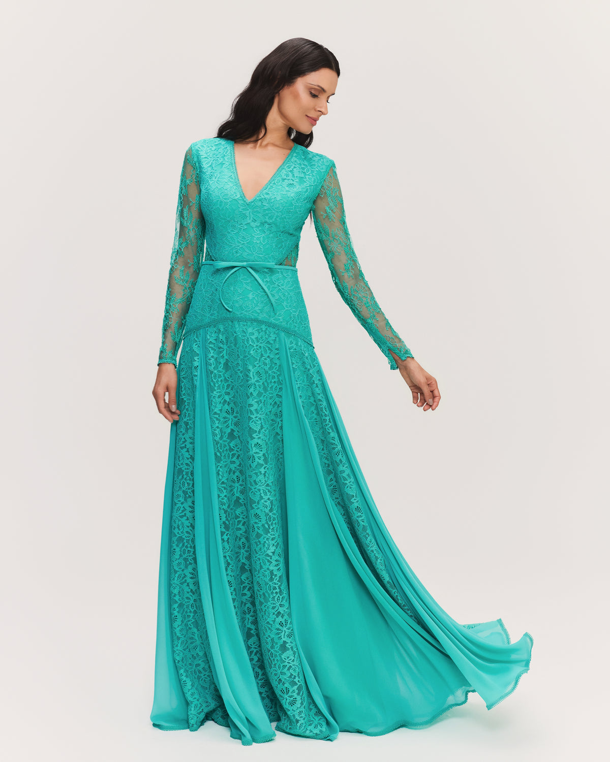 VESTIDO LONGO LARISSA VERDE AQUA