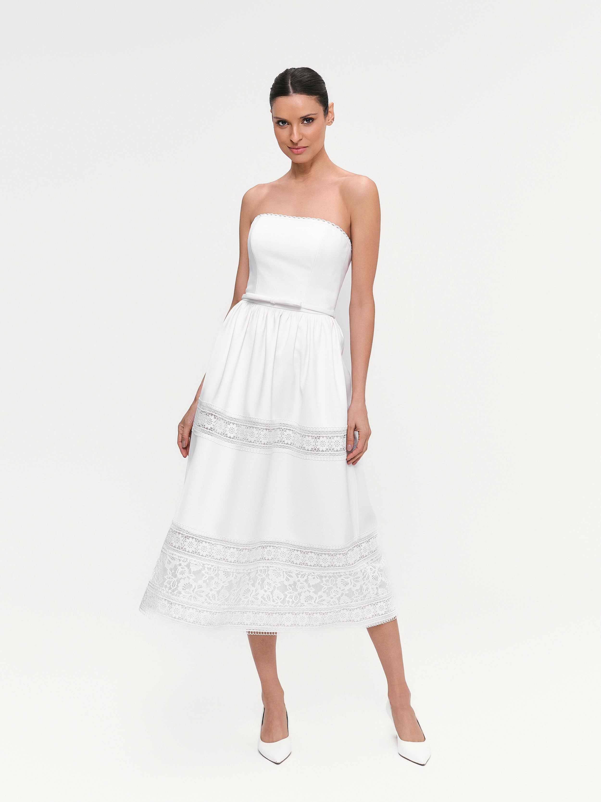 VESTIDO MIDI RENATA OFF WHITE