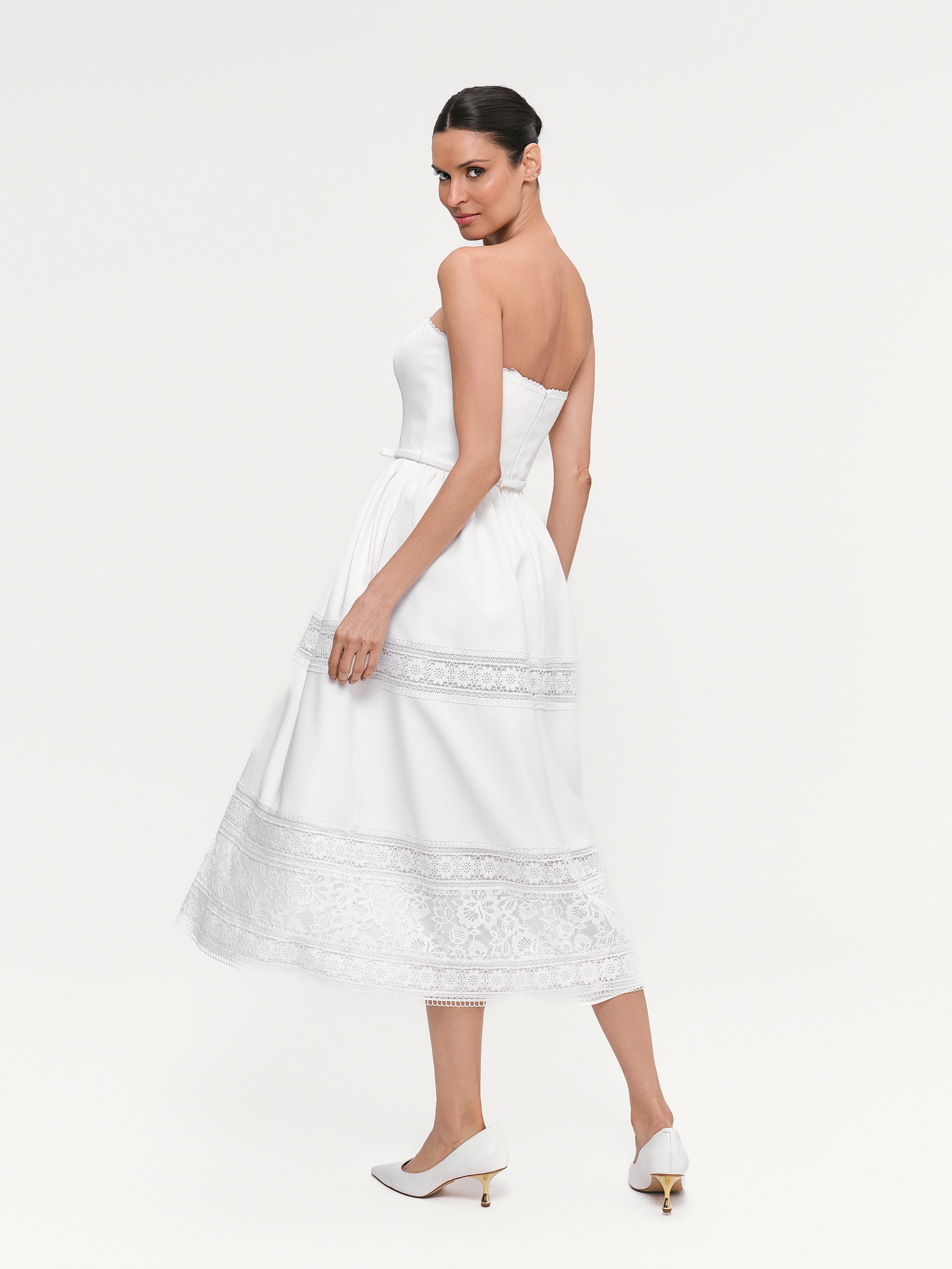 VESTIDO MIDI RENATA OFF WHITE