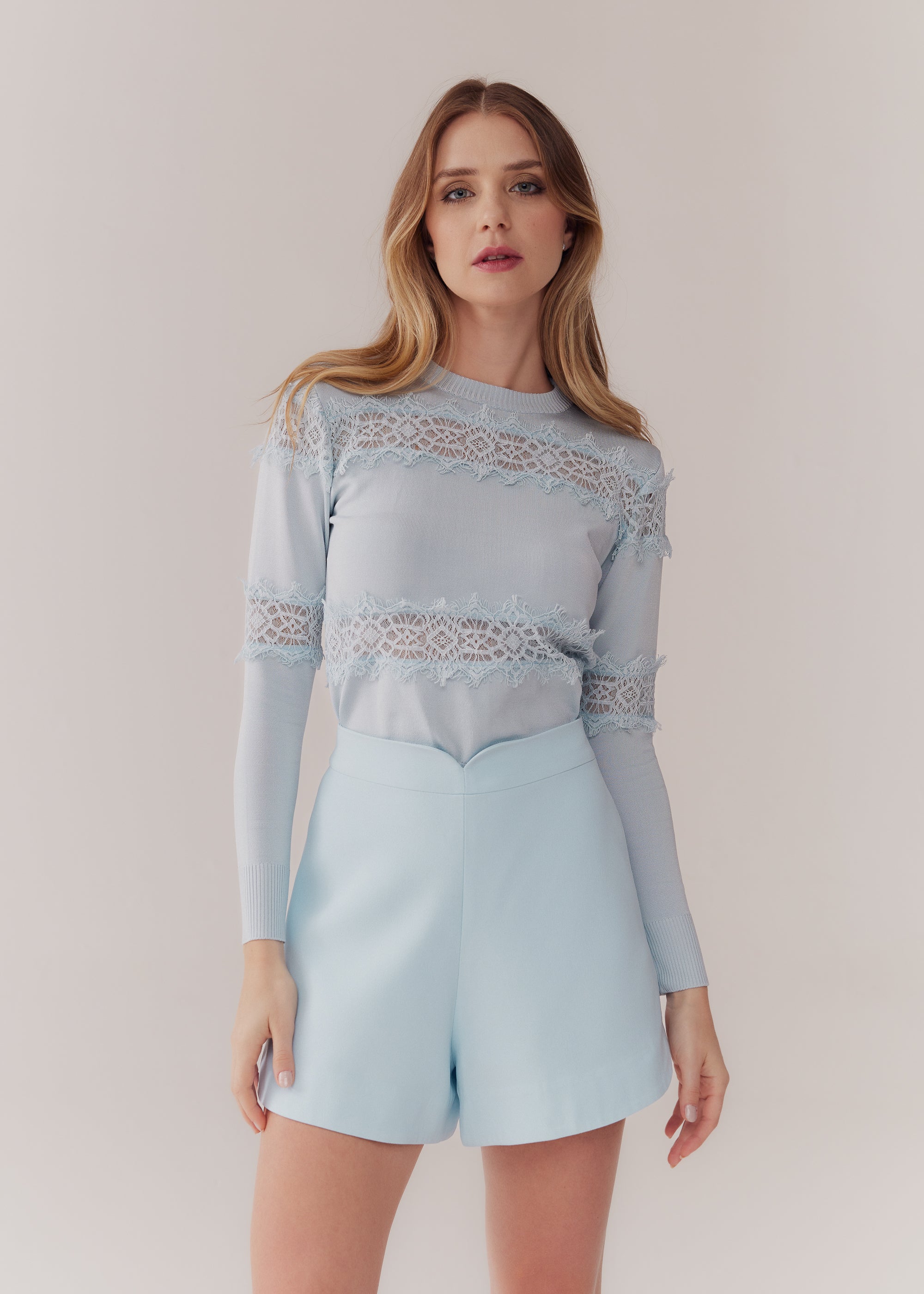 BLUSA BETINA TRICOT AZUL CERULEAN