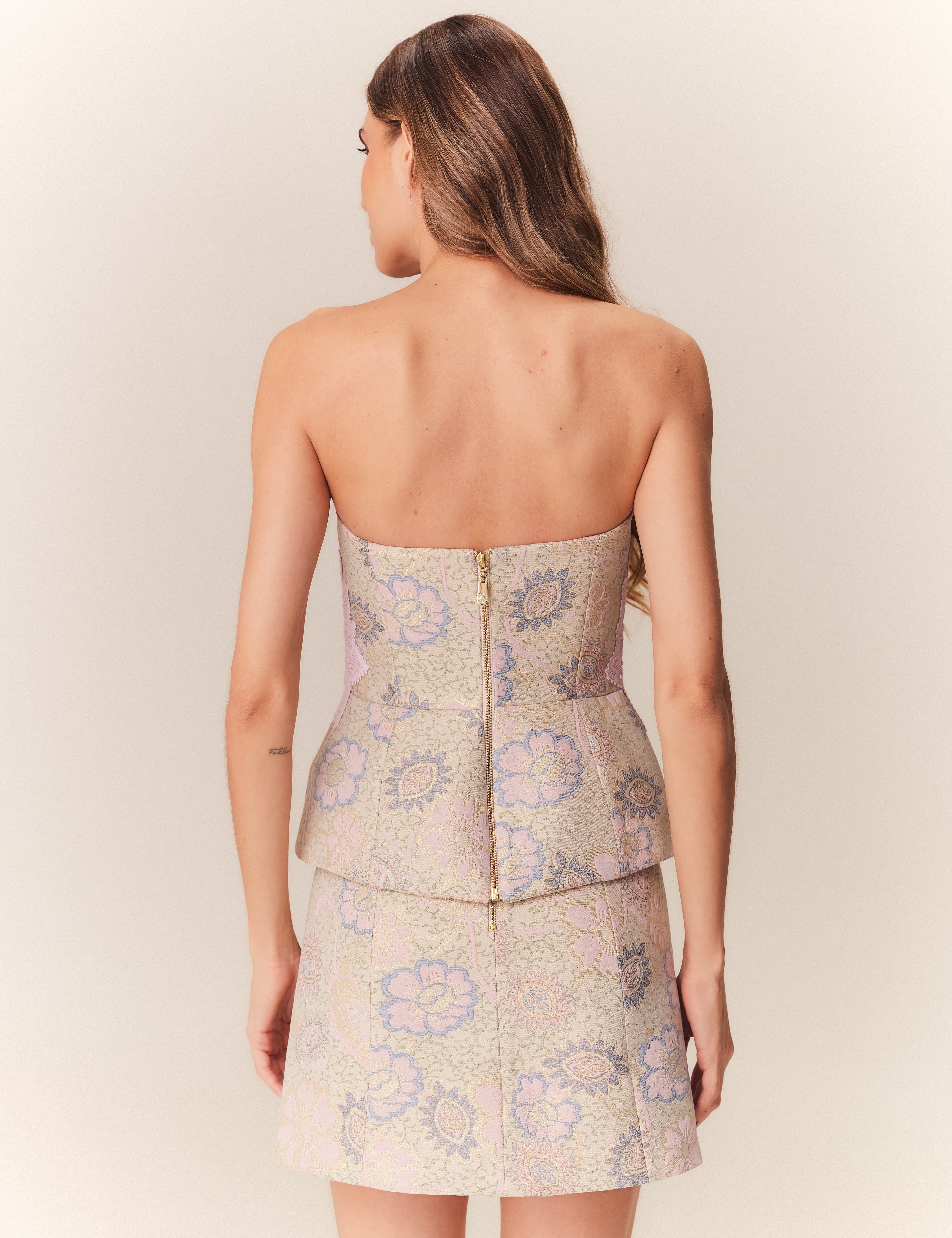 SAIA CURTA PAM JACQUARD FLORAL