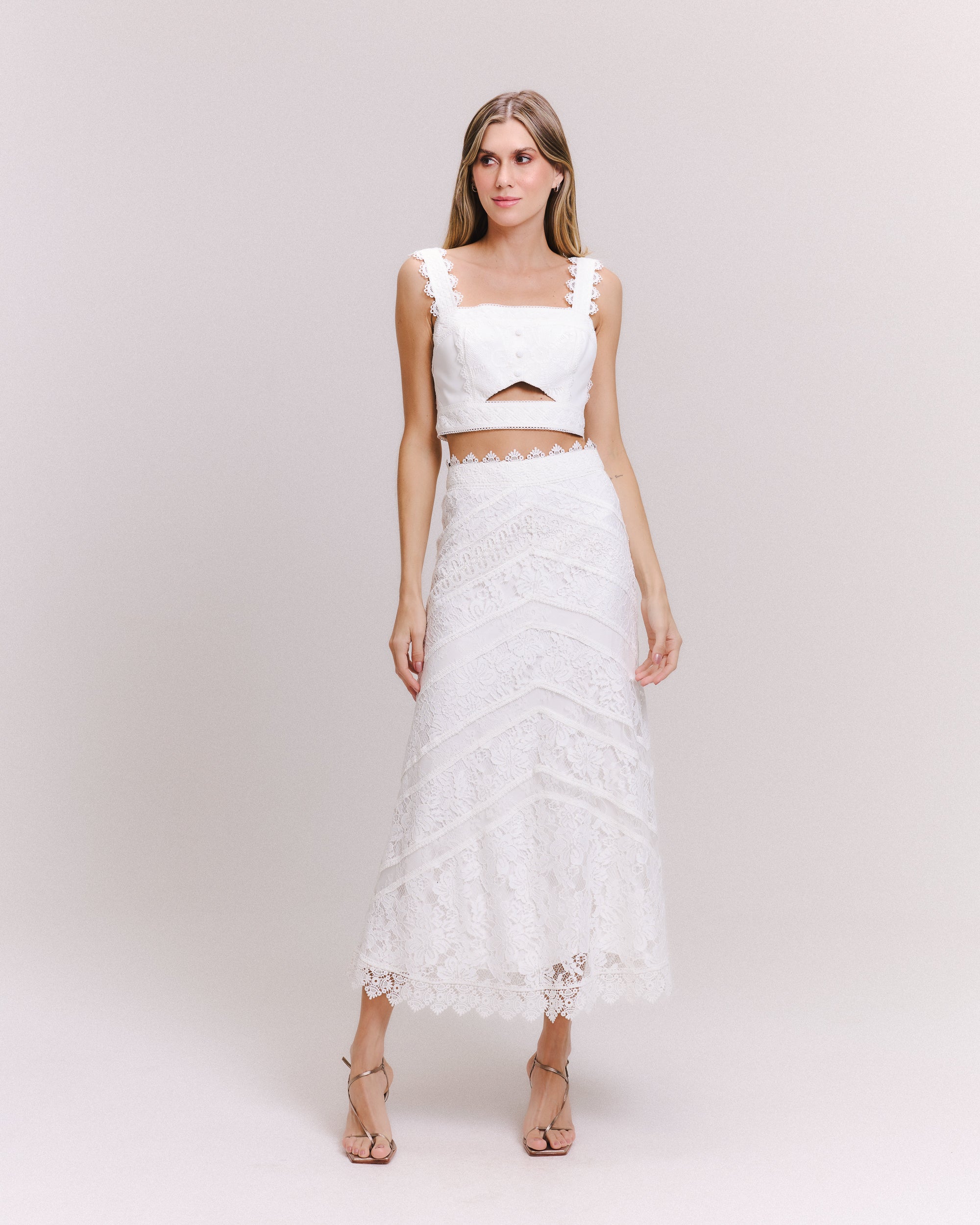 SAIA MIDI HELENA OFF WHITE