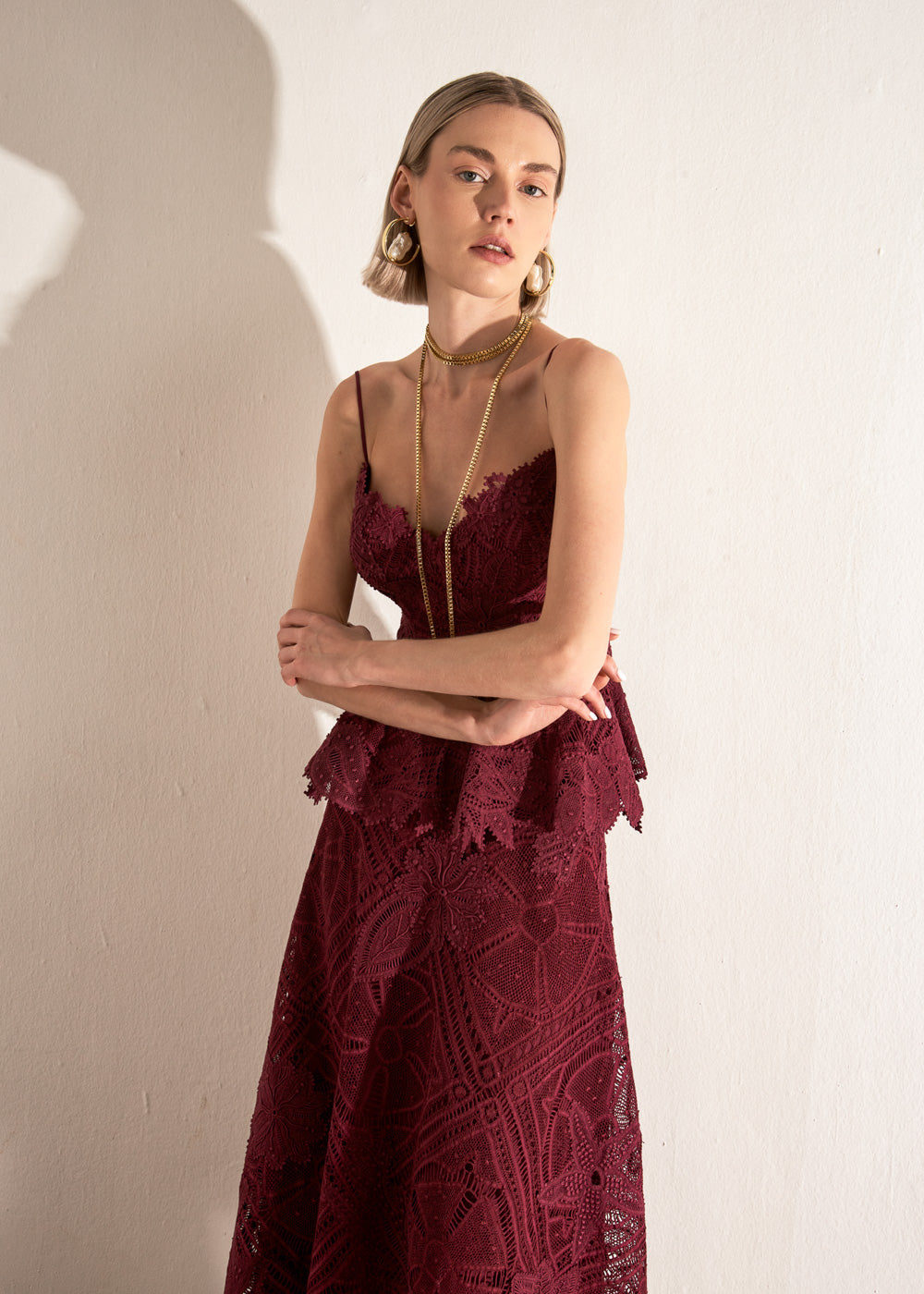 SAIA MIDI JULIETA VINHO MAHOGANY