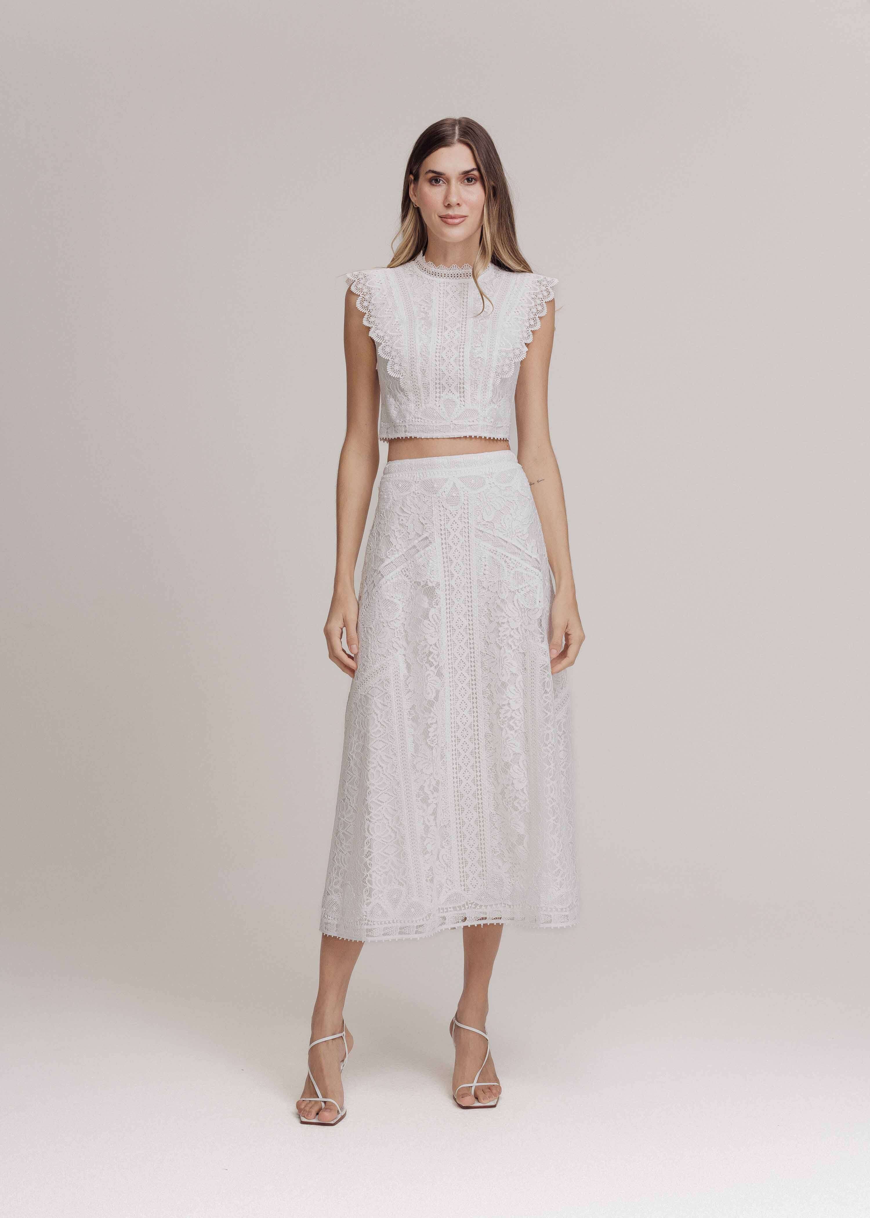 SAIA MIDI MONIQUE OFF WHITE