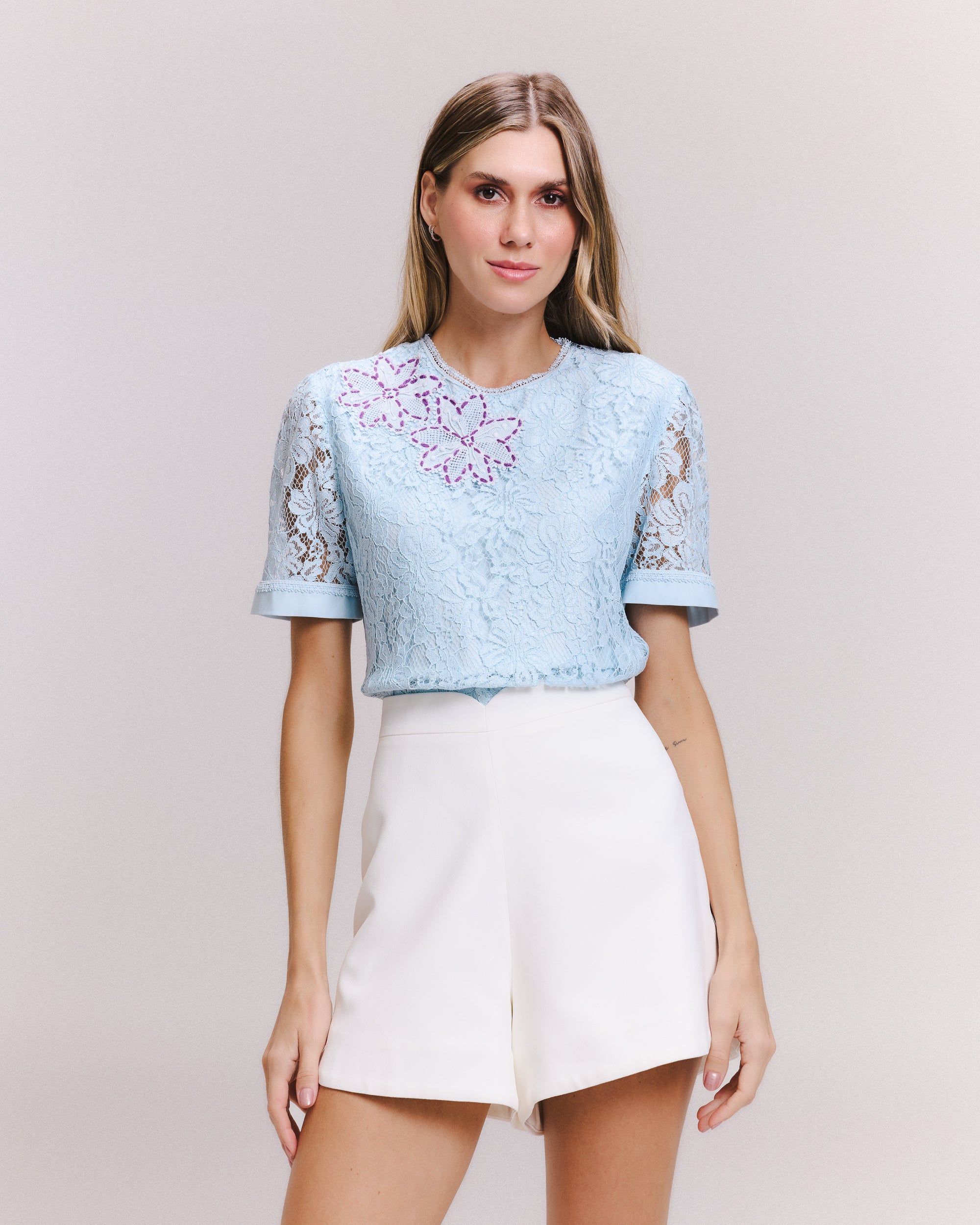 T-SHIRT HELENA AZUL CERULEAN