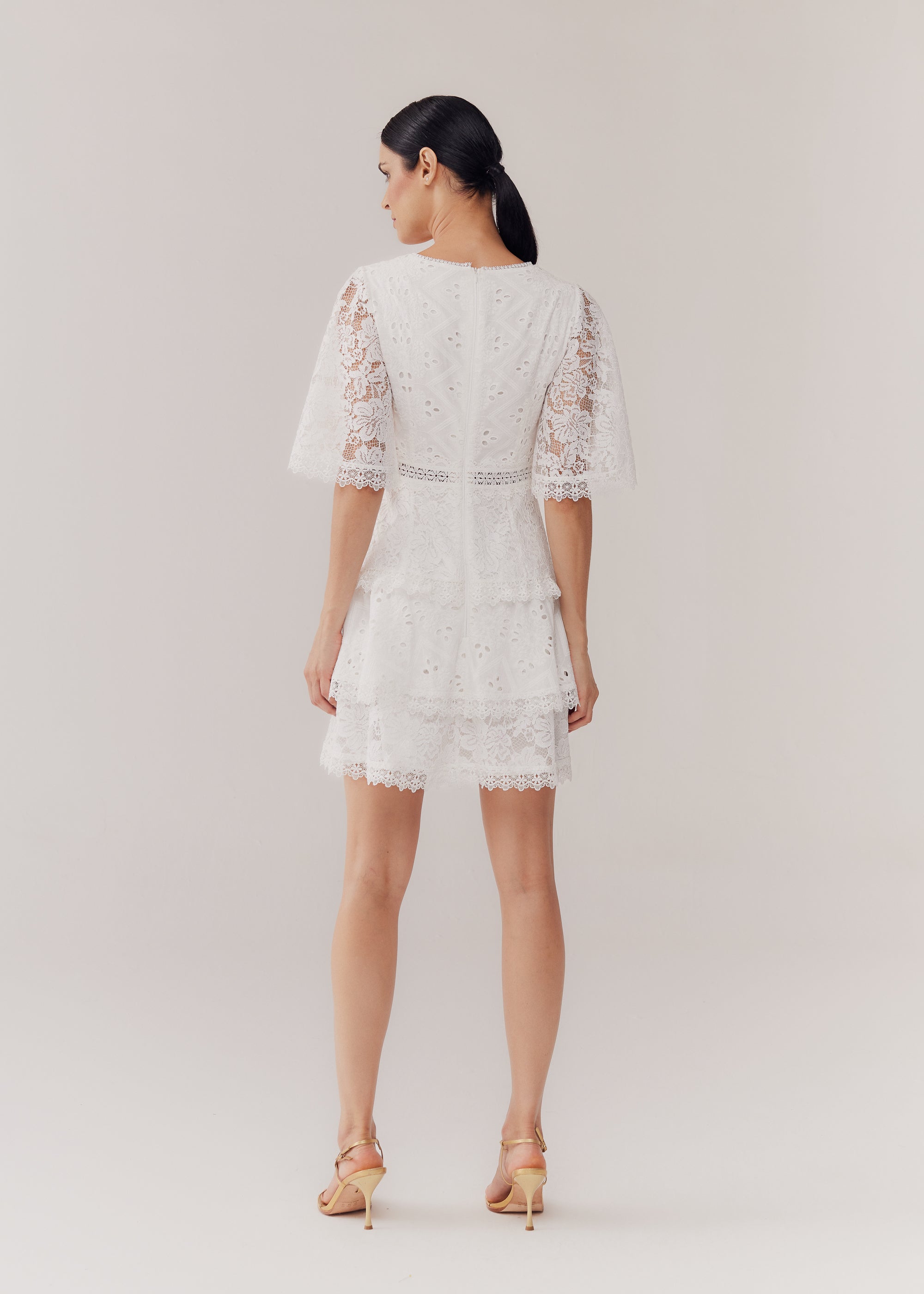 VESTIDO CURTO HELENA OFF WHITE