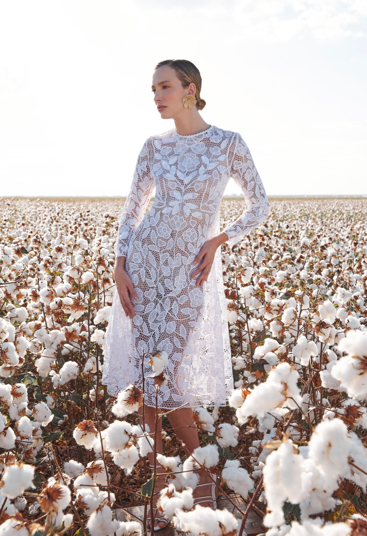 VESTIDO ELAINE FLOR DE ALGODÃO