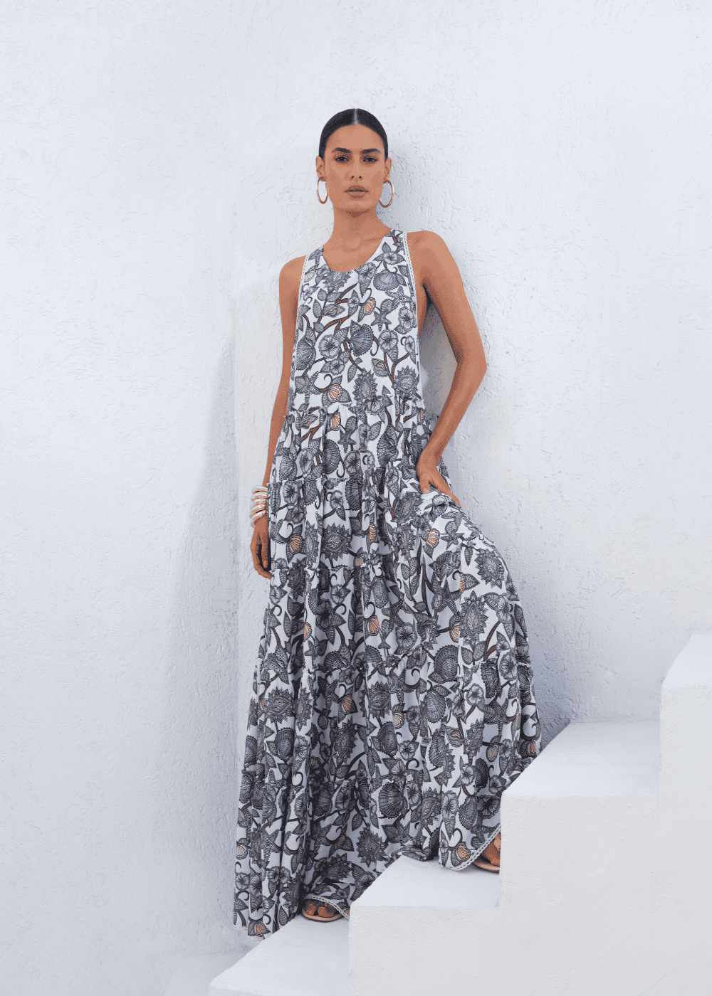 VESTIDO LONGO MANU ESTAMPA BRISA