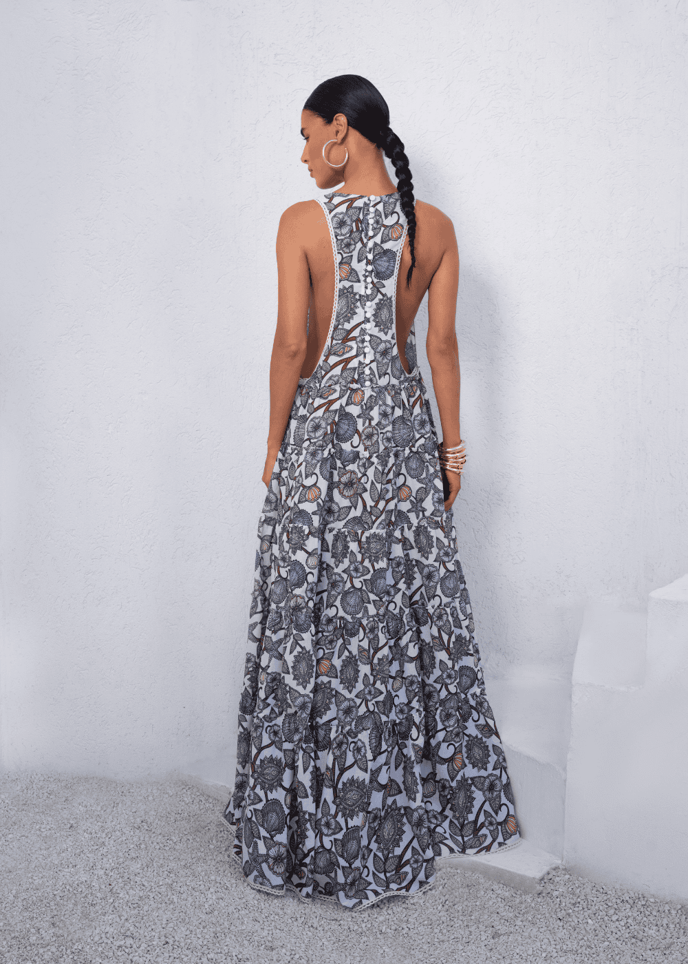 VESTIDO LONGO MANU ESTAMPA BRISA