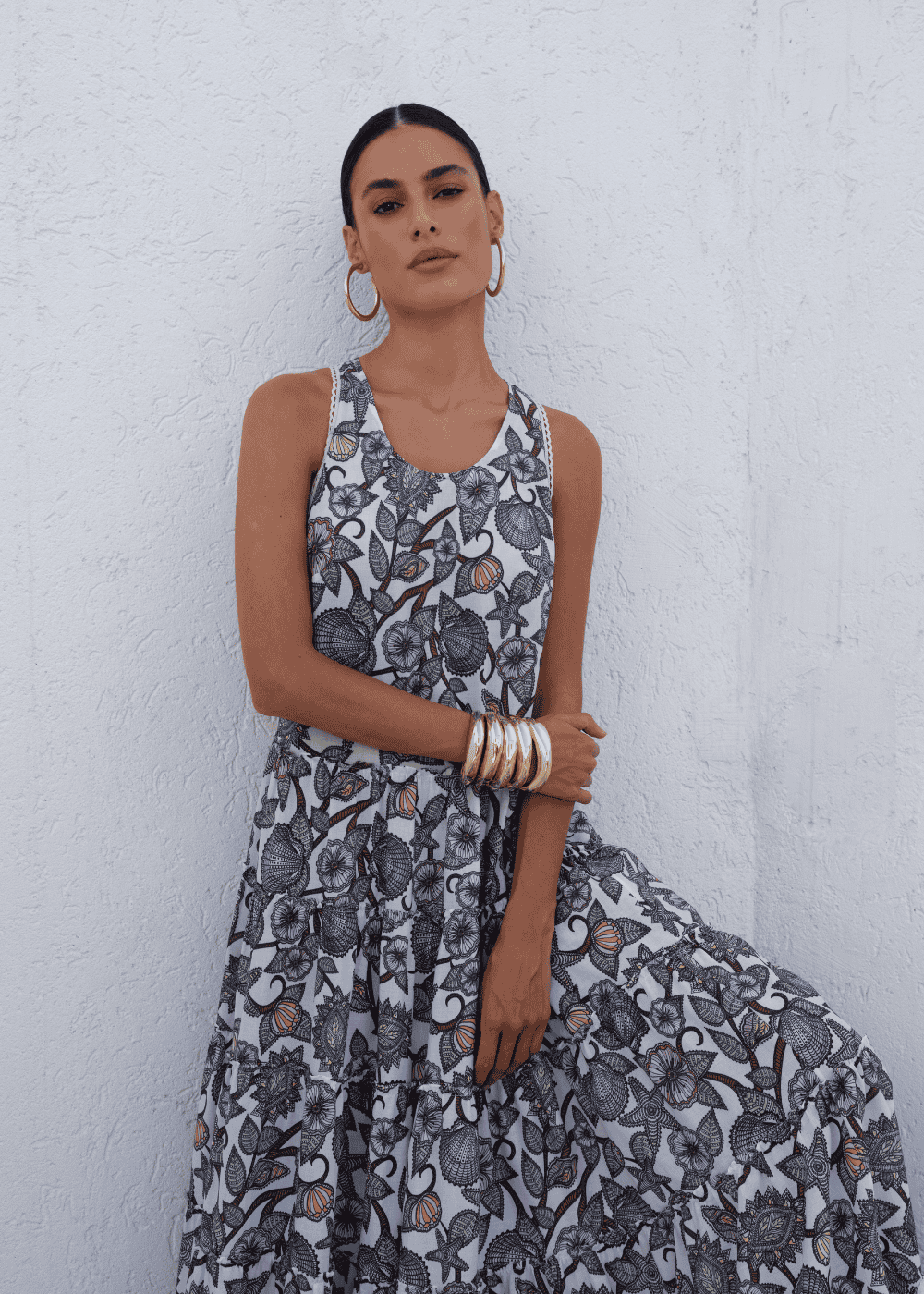 VESTIDO LONGO MANU ESTAMPA BRISA