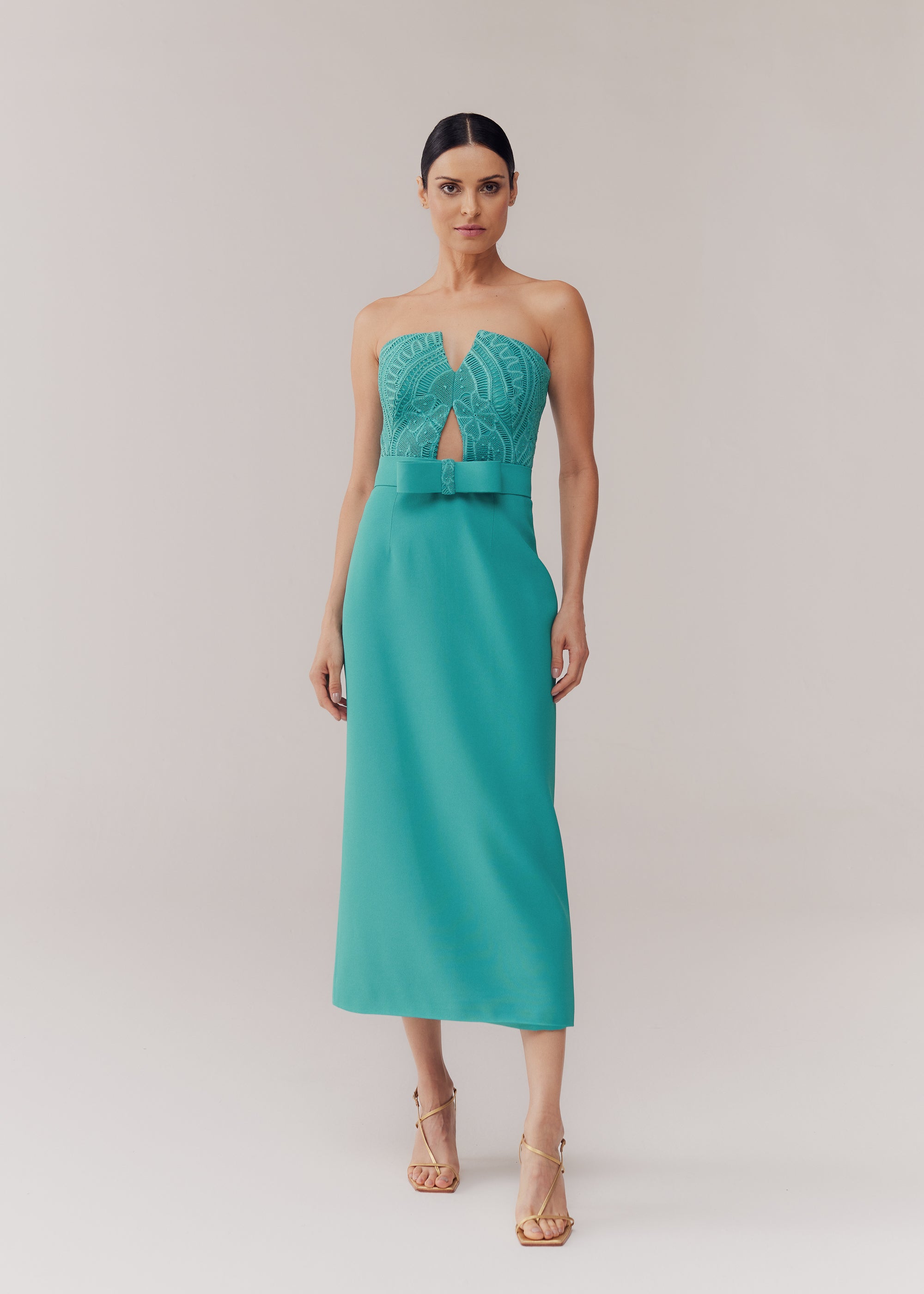 VESTIDO MIDI MARJORIE VERDE ARCADIA