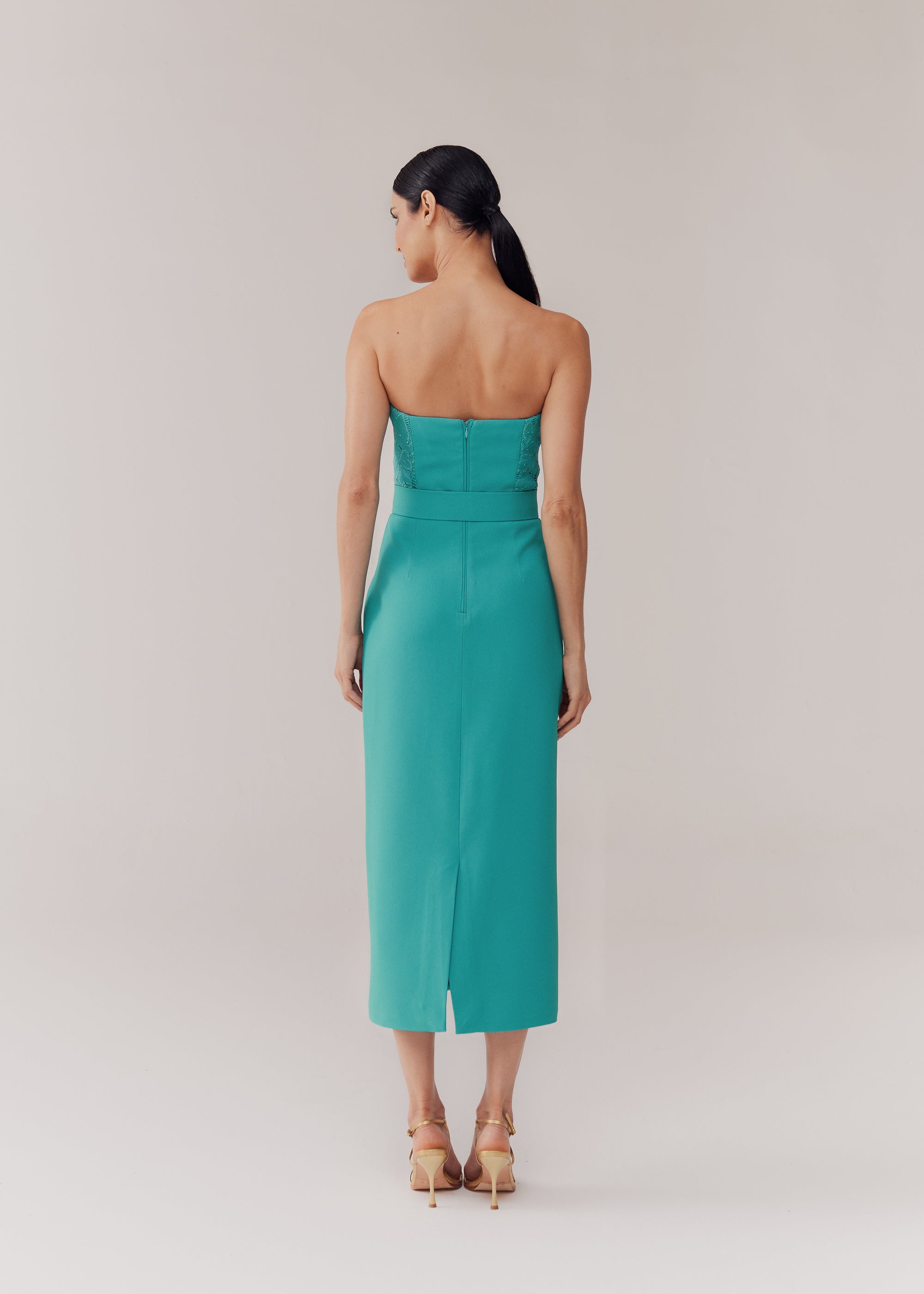 VESTIDO MIDI MARJORIE VERDE ARCADIA