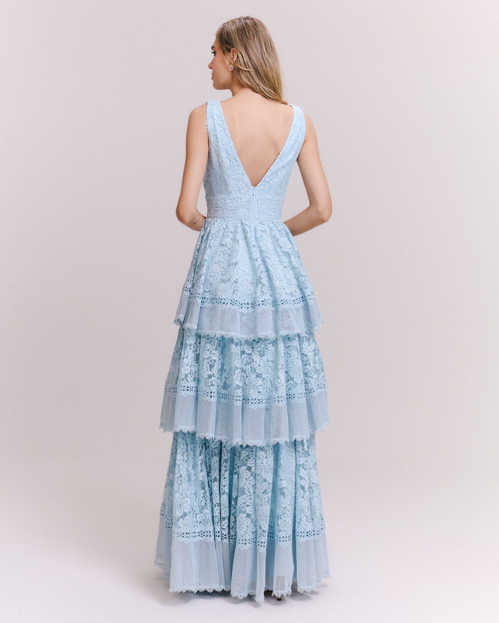 VESTIDO LONGO BETANIA AZUL CERULEAN