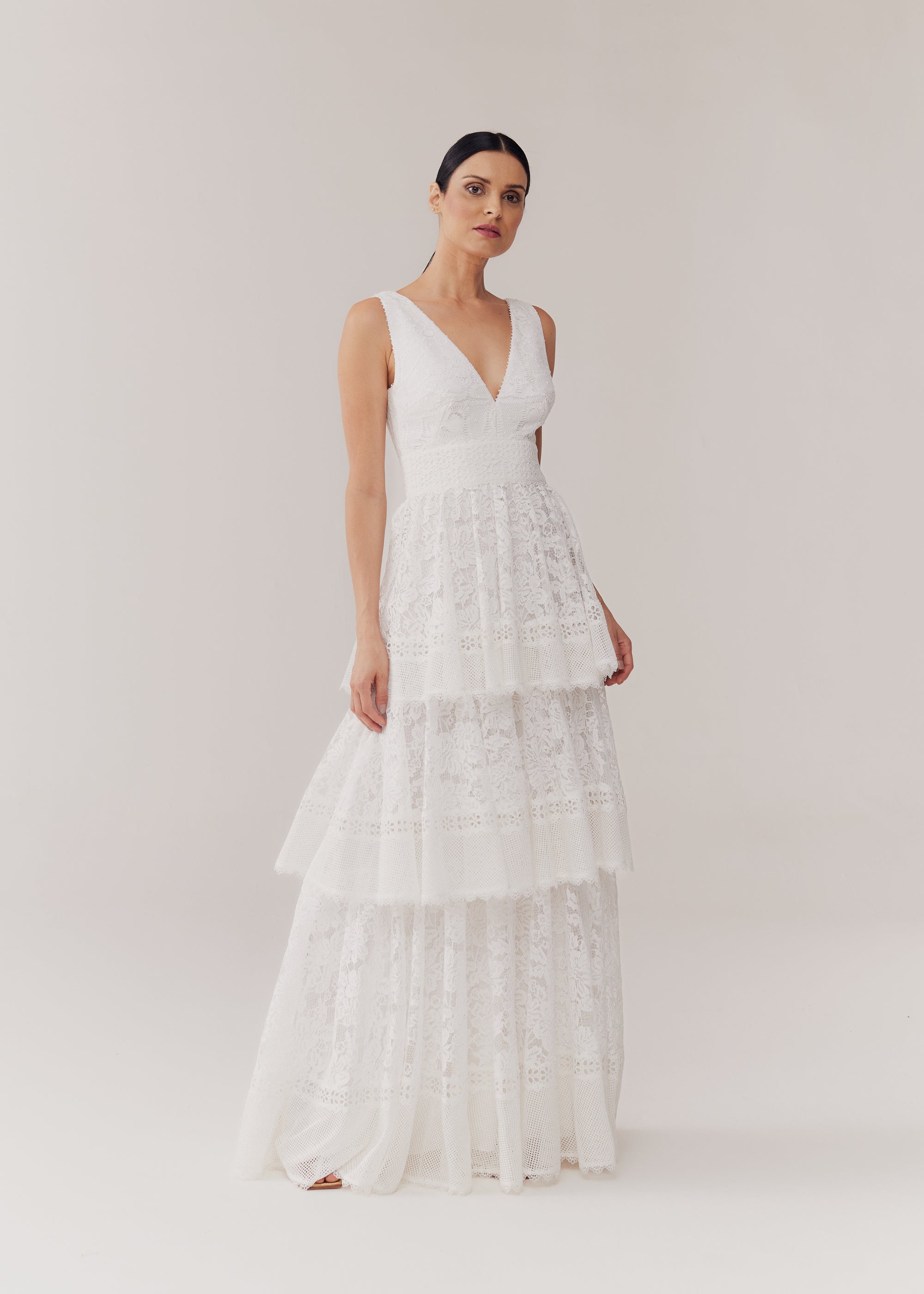 VESTIDO LONGO BETANIA OFF WHITE