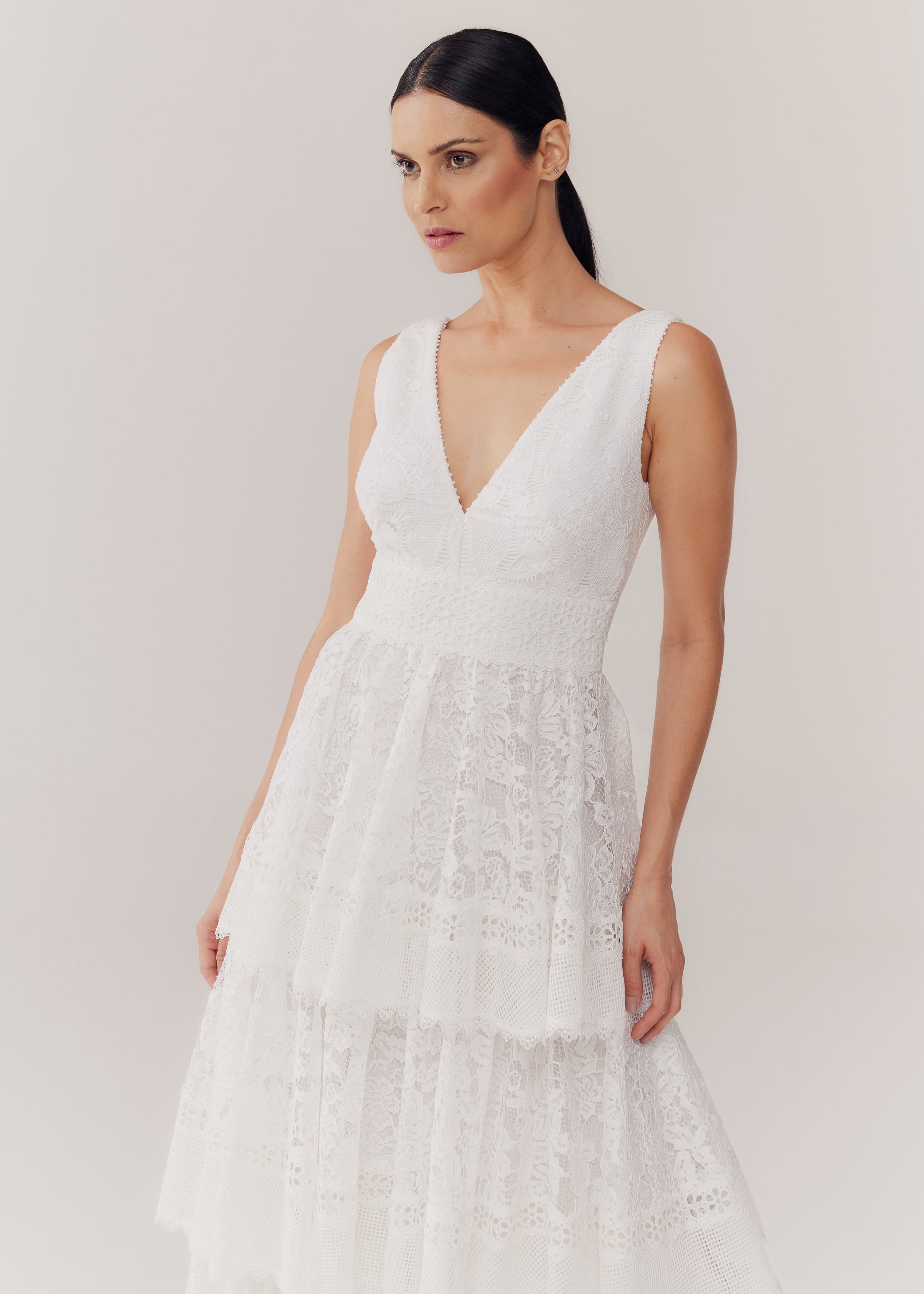 VESTIDO LONGO BETANIA OFF WHITE