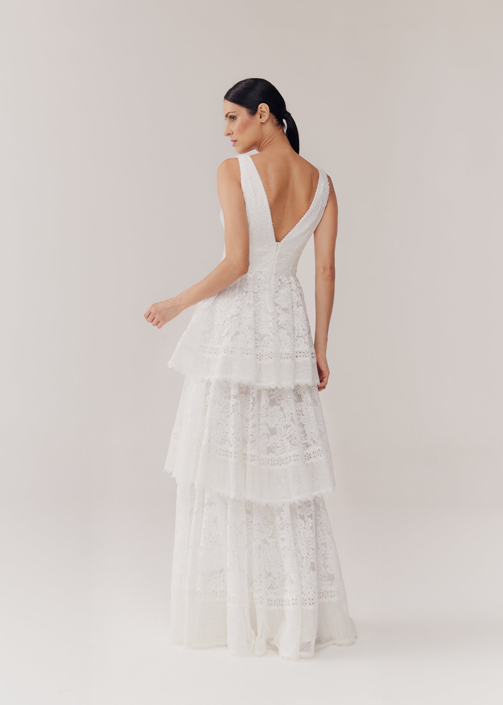 VESTIDO LONGO BETANIA OFF WHITE