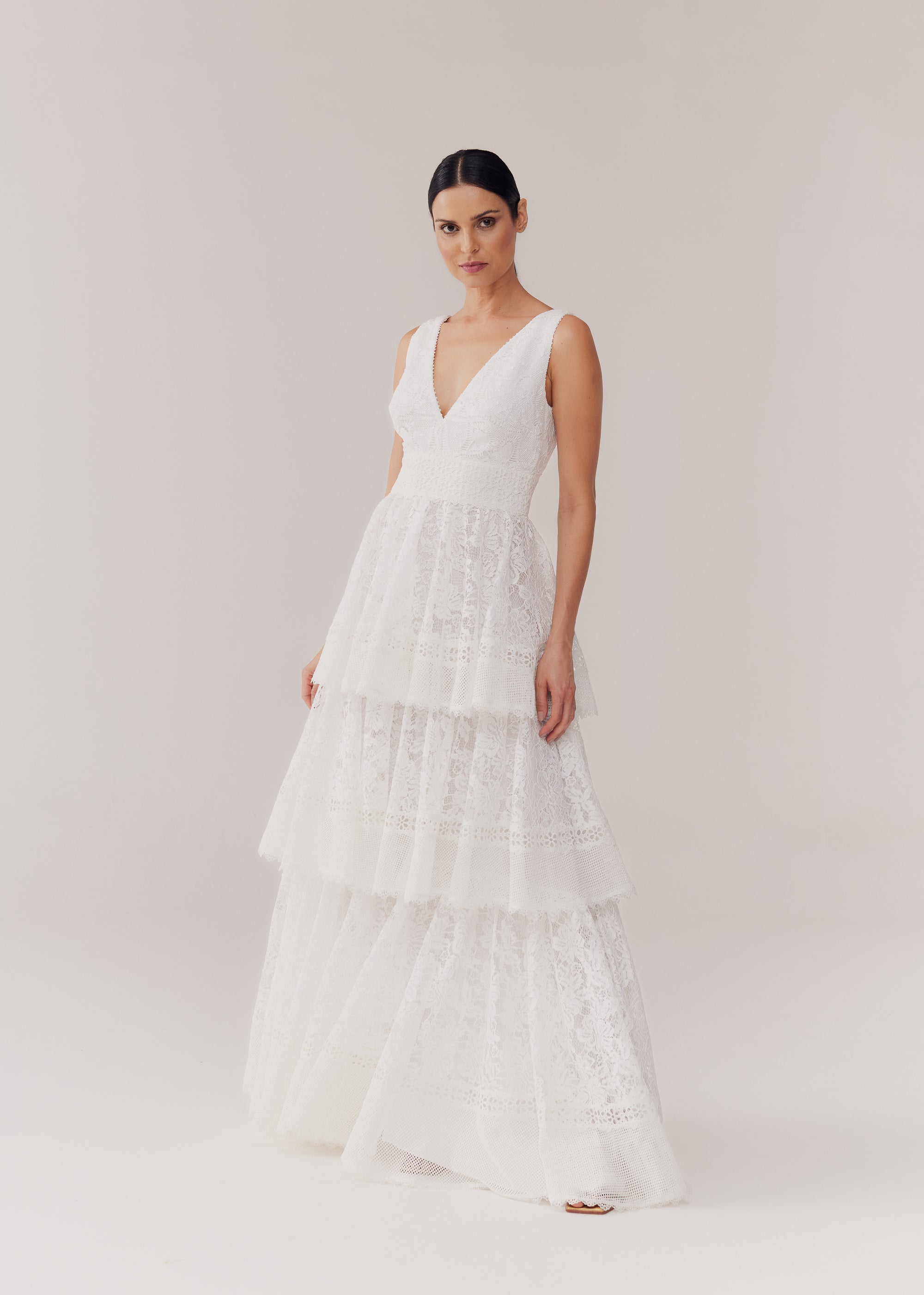 VESTIDO LONGO BETANIA OFF WHITE