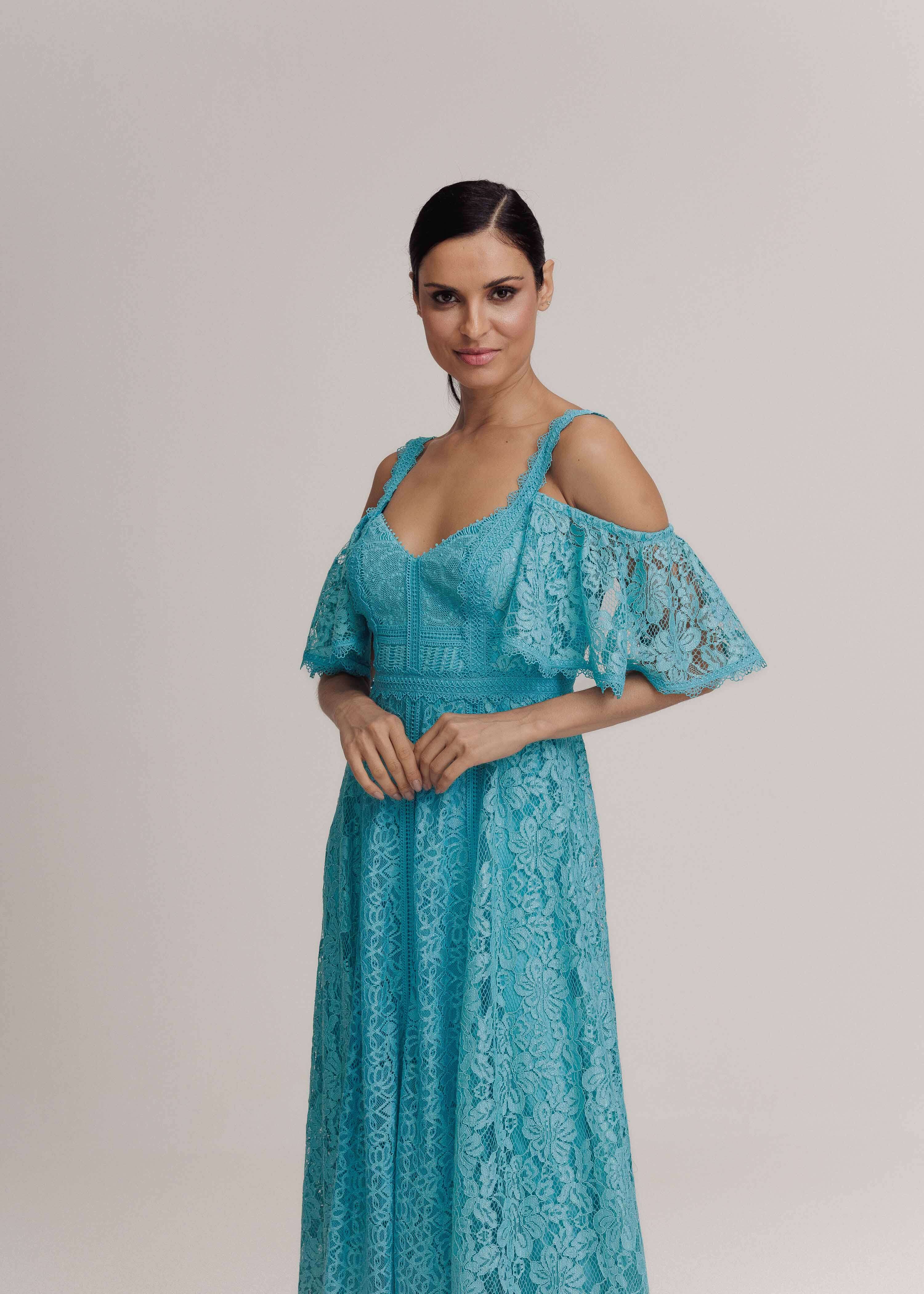 VESTIDO LONGO DEMI AZUL CURACAO