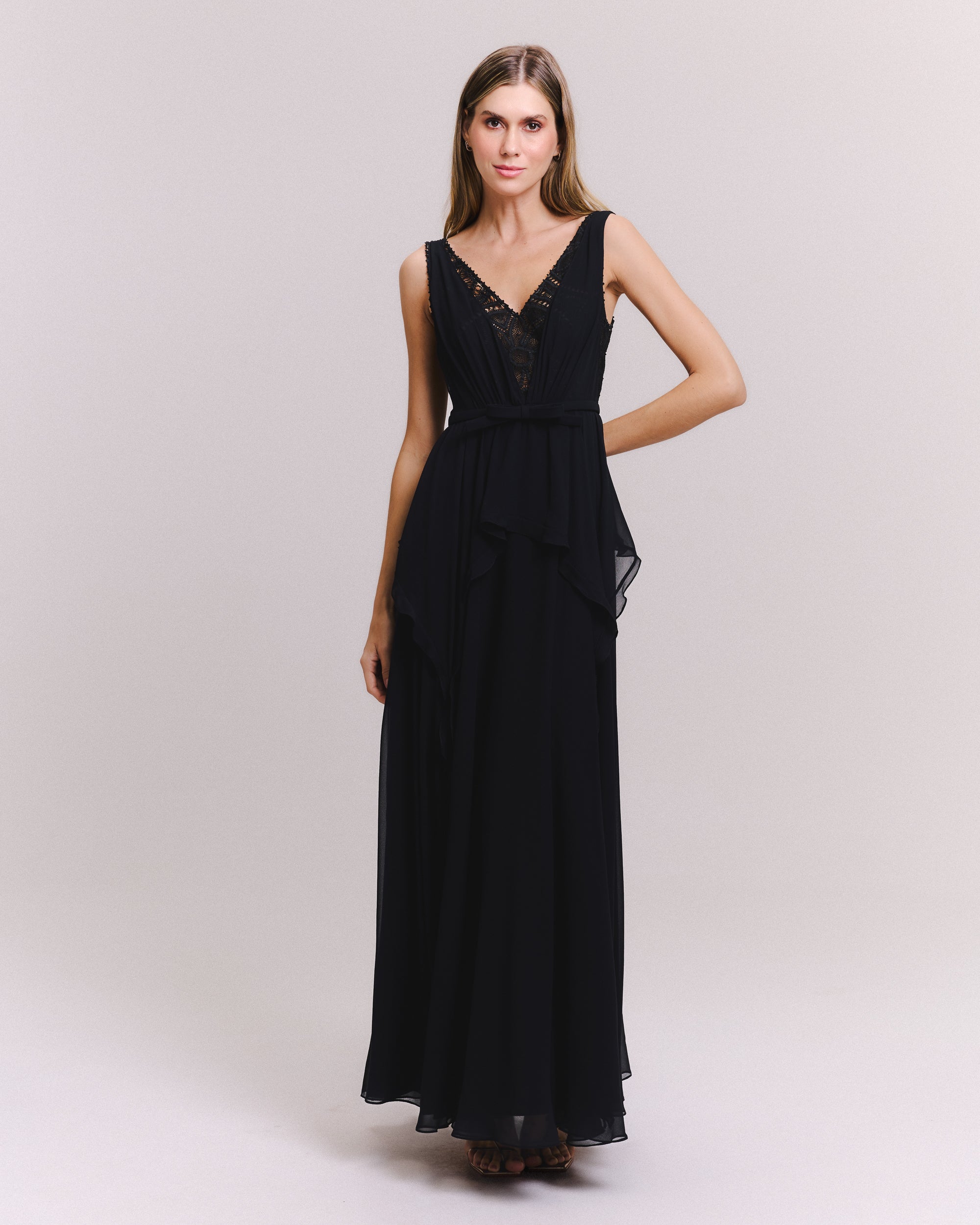 VESTIDO LONGO ELIS PRETO