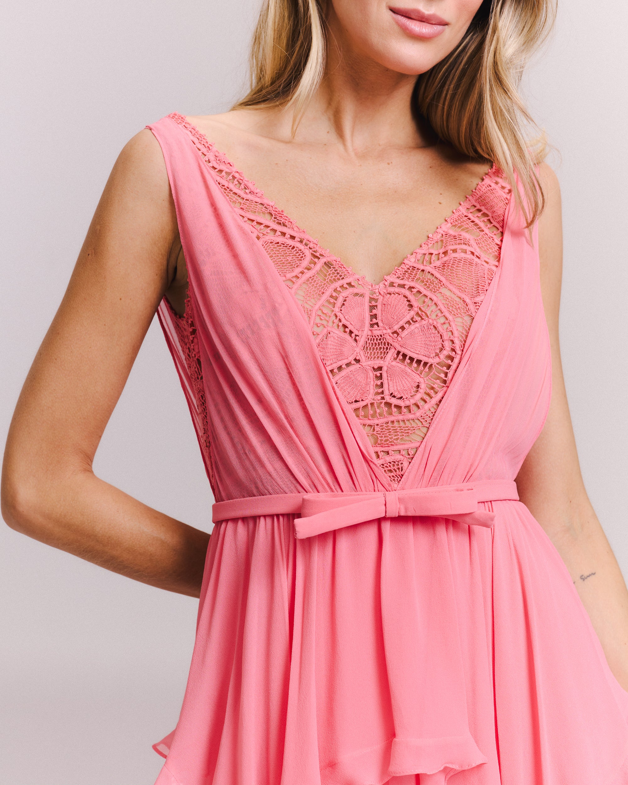 VESTIDO LONGO ELIS PEACH BLOSSOM