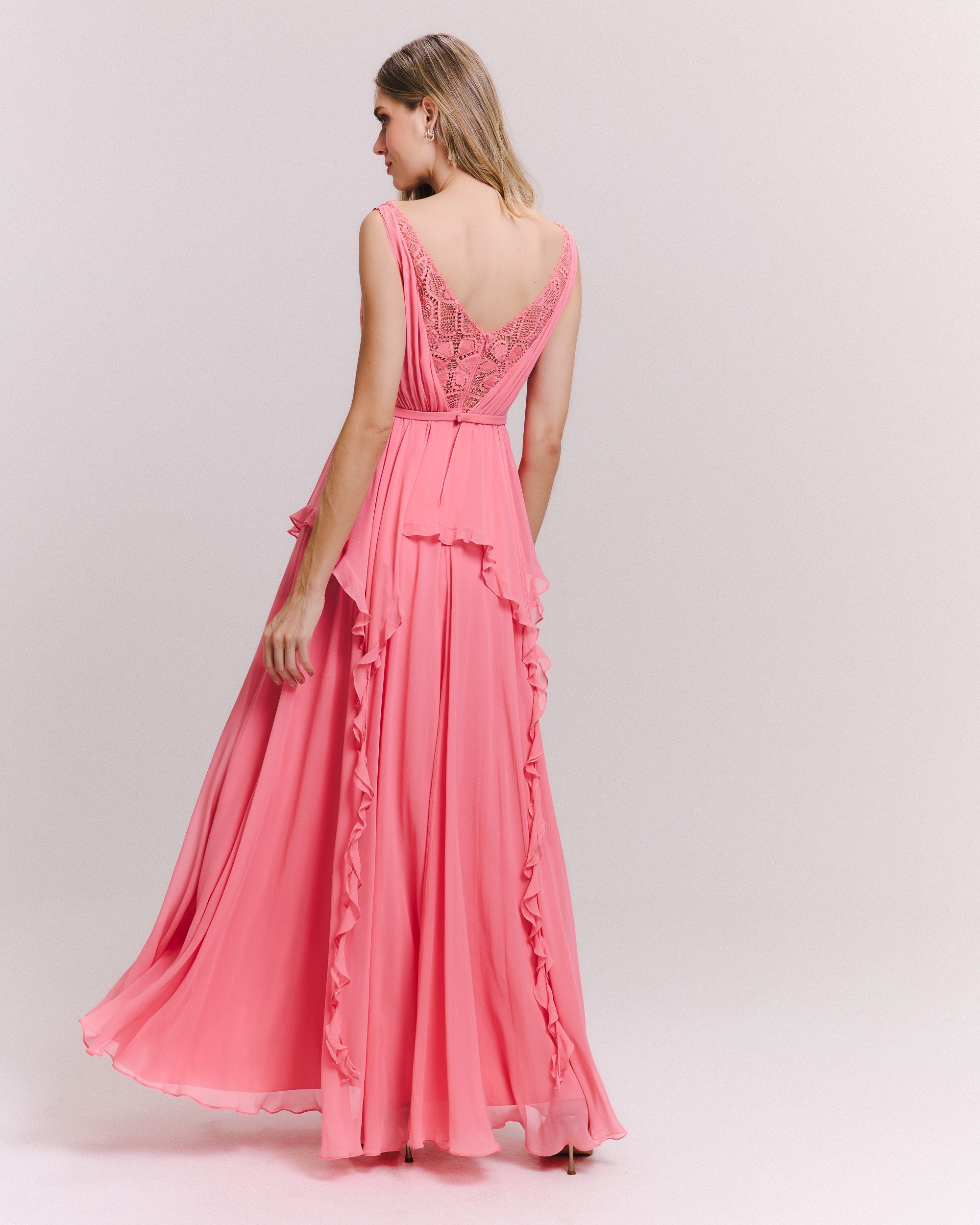 VESTIDO LONGO ELIS PEACH BLOSSOM