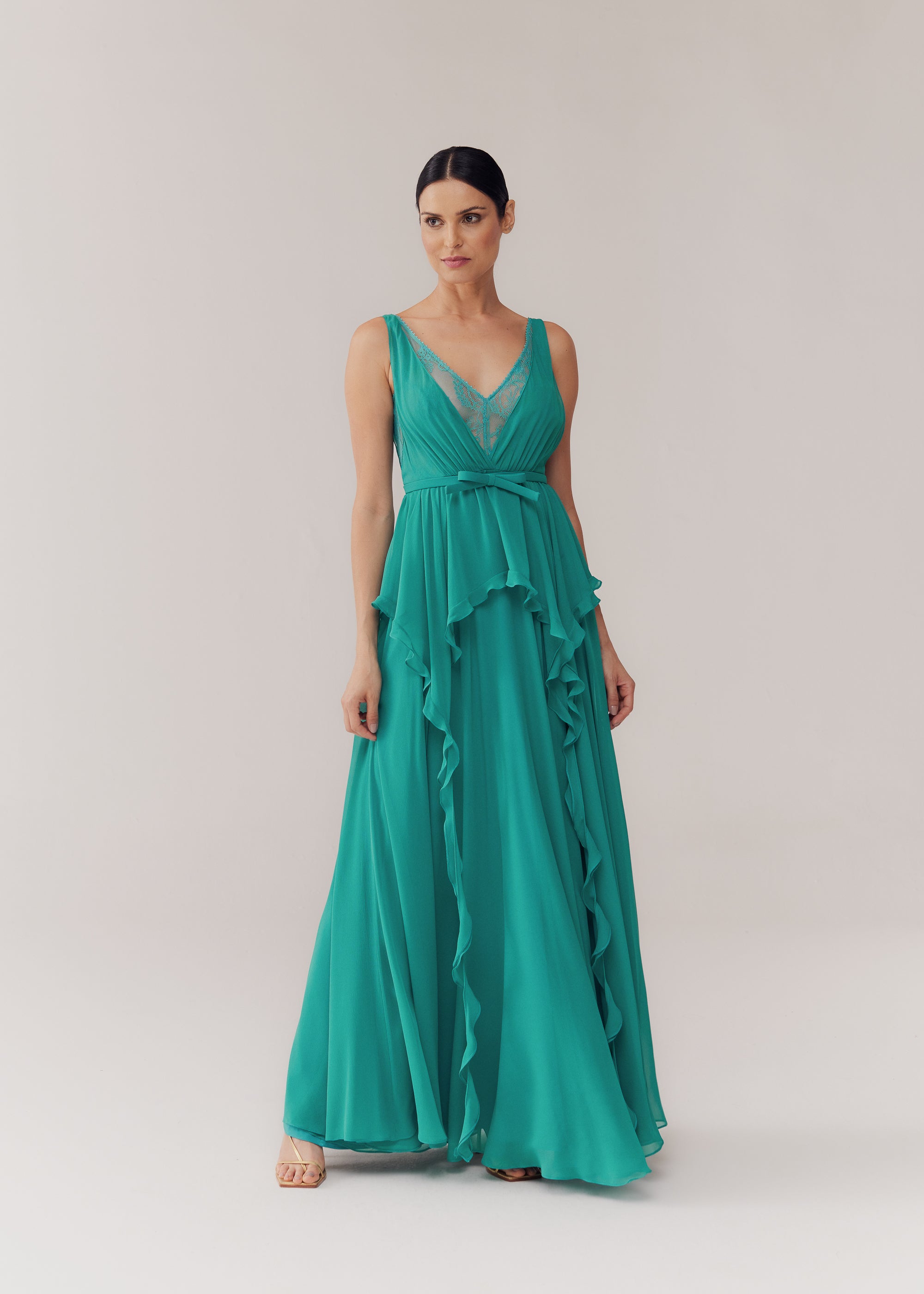 VESTIDO LONGO ELIS VERDE ARCADIA