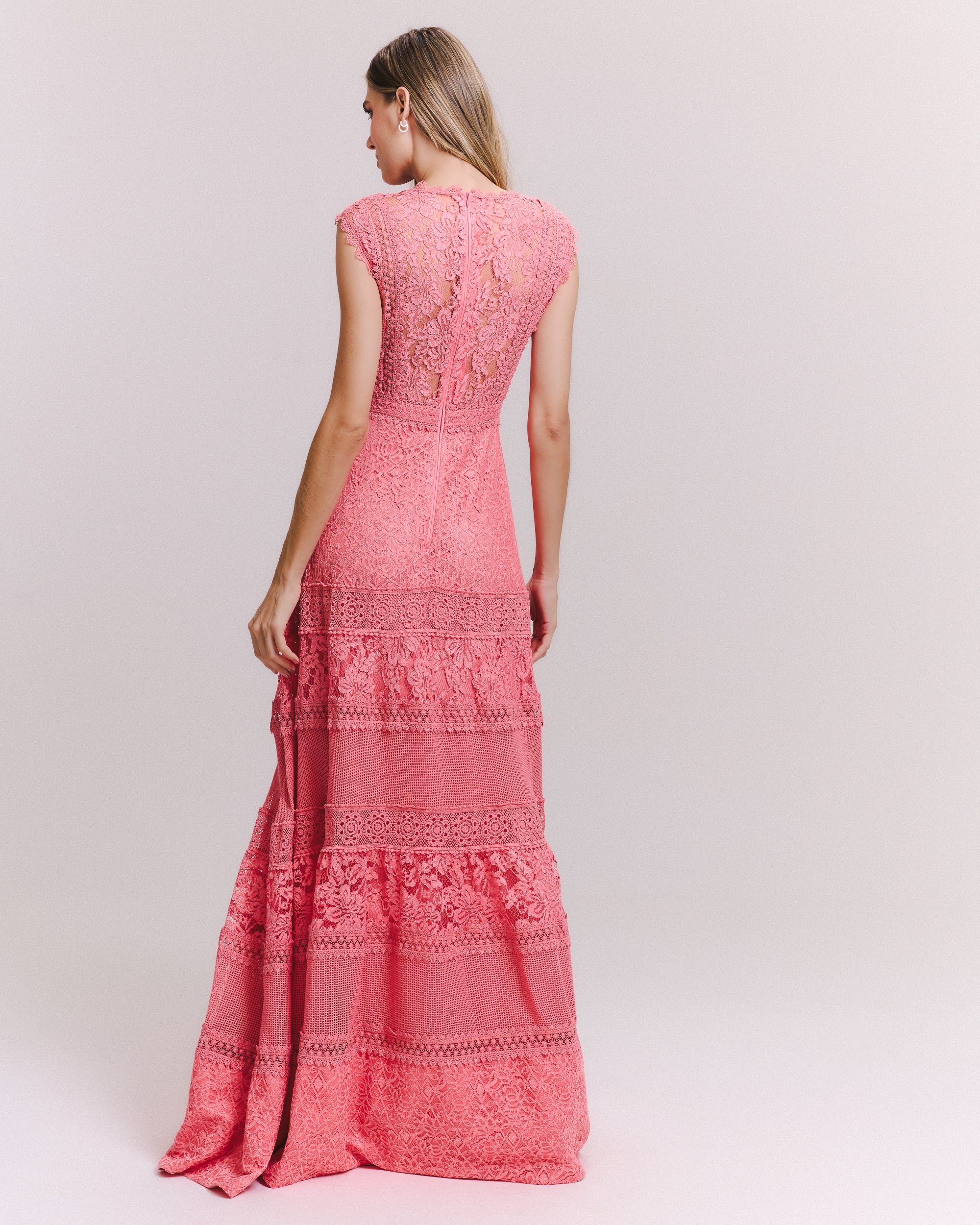 VESTIDO LONGO NANDA PEACH BLOSSOM