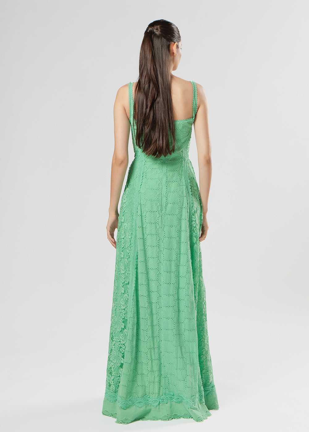 VESTIDO LONGO VALENTINA LAISE/MIX VERDE PAPILLON