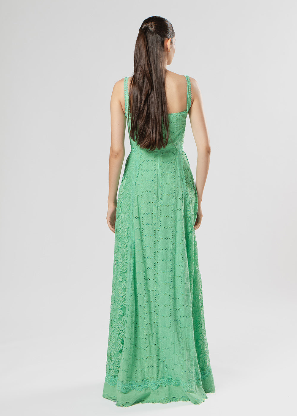 VESTIDO LONGO VALENTINA LAISE/MIX VERDE PAPILLON