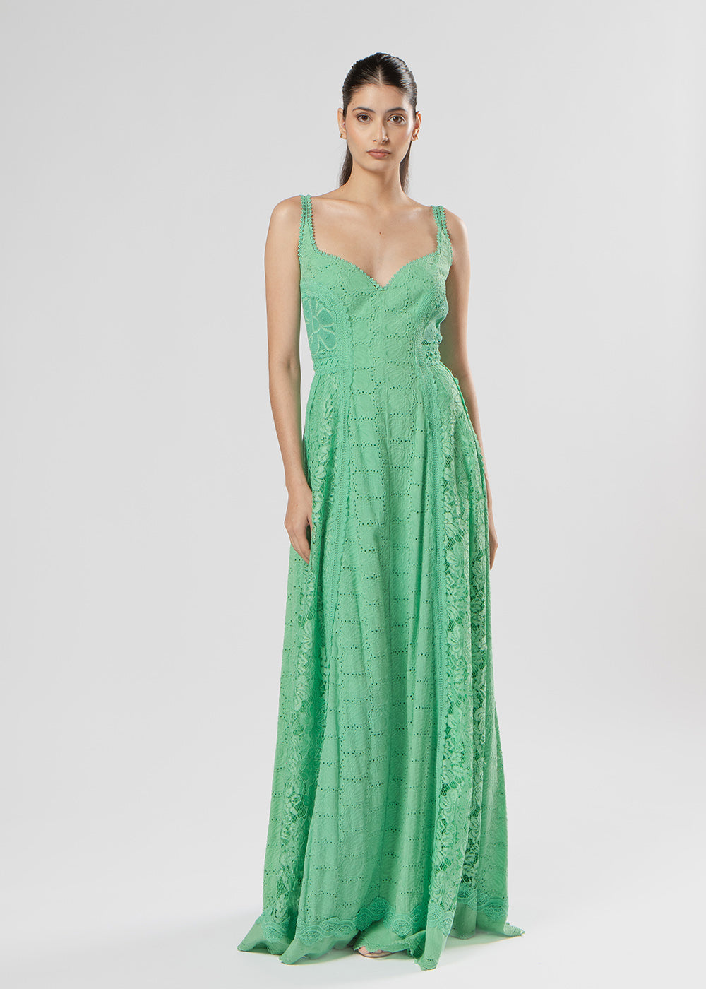 VESTIDO LONGO VALENTINA LAISE/MIX VERDE PAPILLON