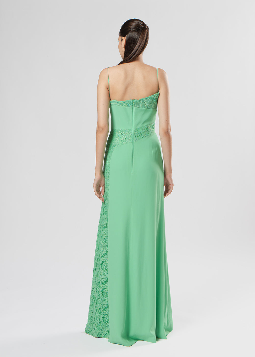 VESTIDO LONGO ALARI CREPE/MIX VERDE PAPILLON