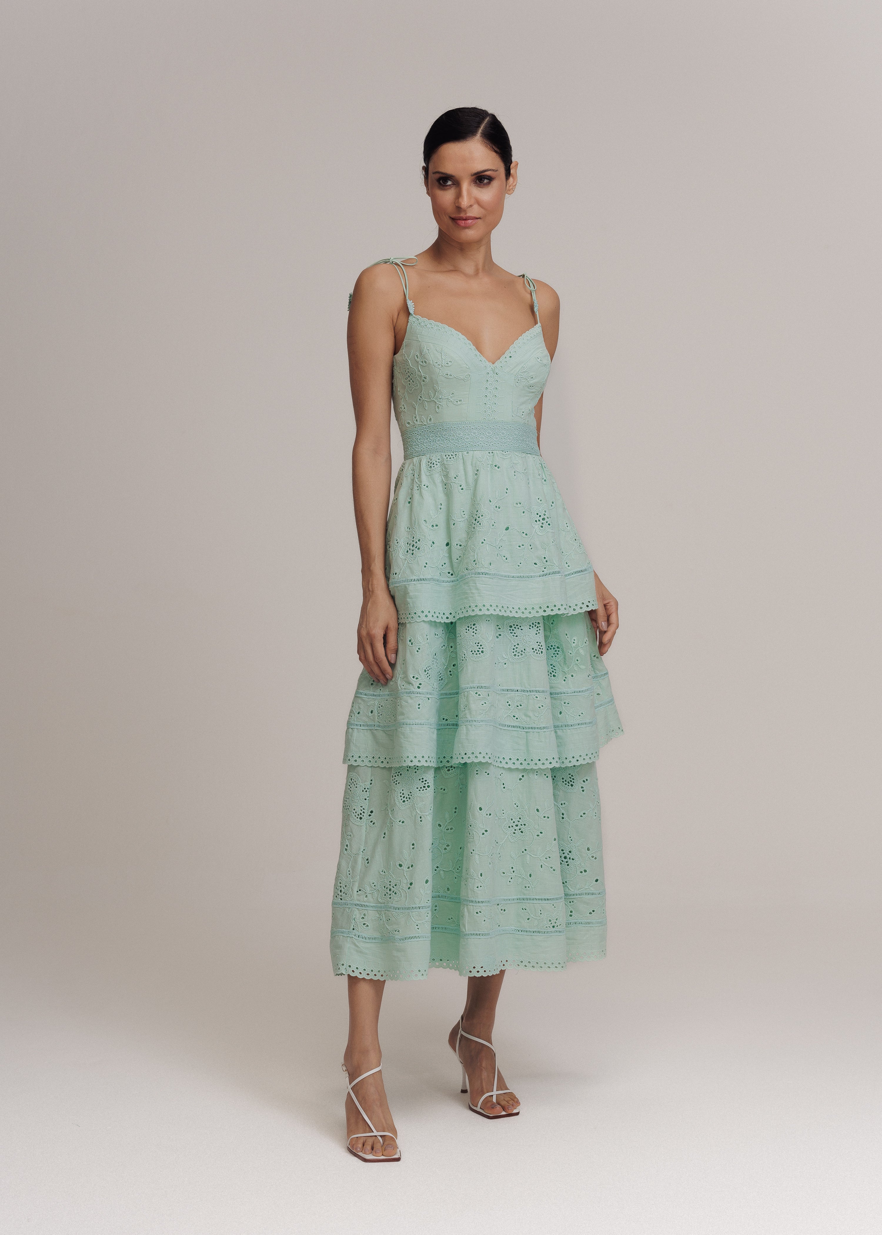 VESTIDO MIDI AGATHA VERDE AMALFI
