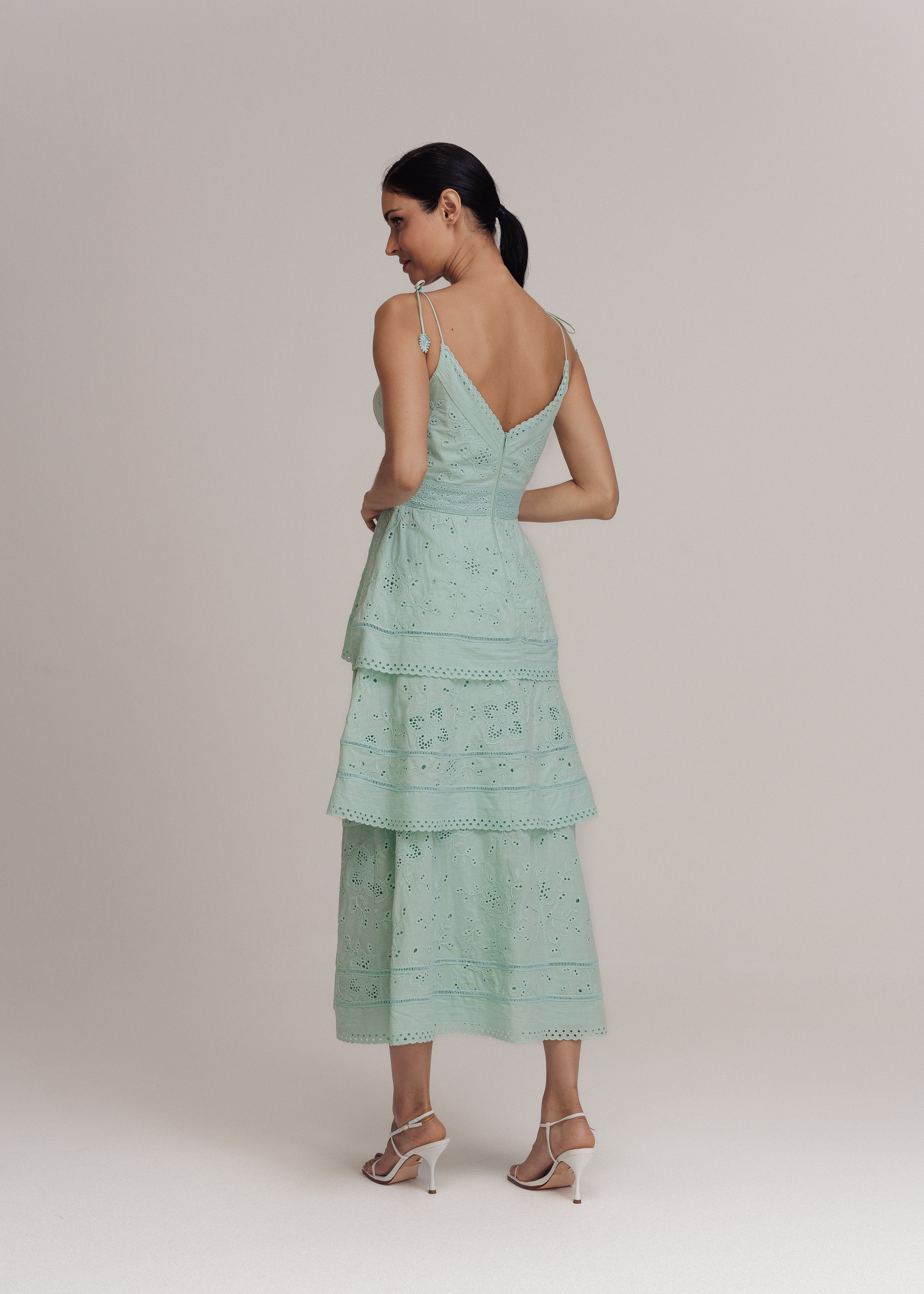 VESTIDO MIDI AGATHA VERDE AMALFI