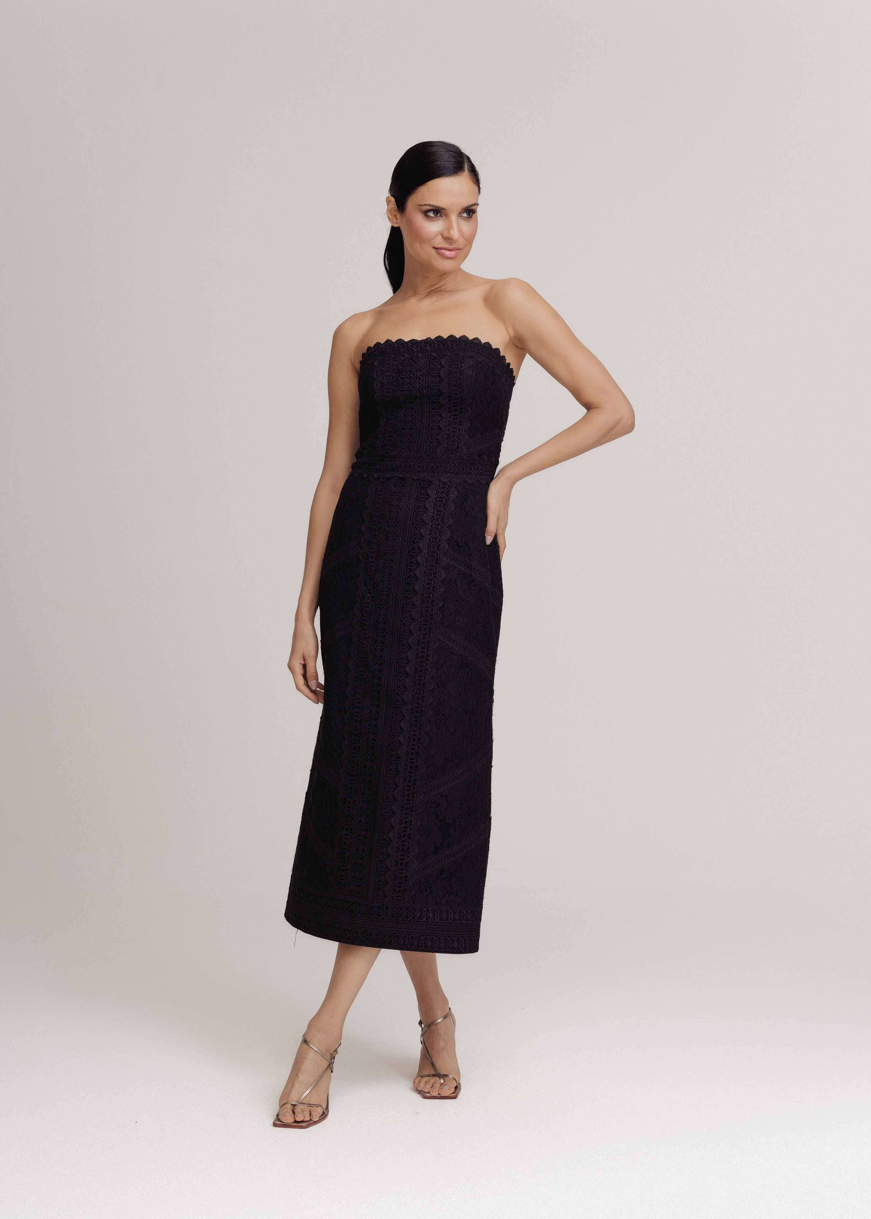 VESTIDO MIDI ANTONIA PRETO
