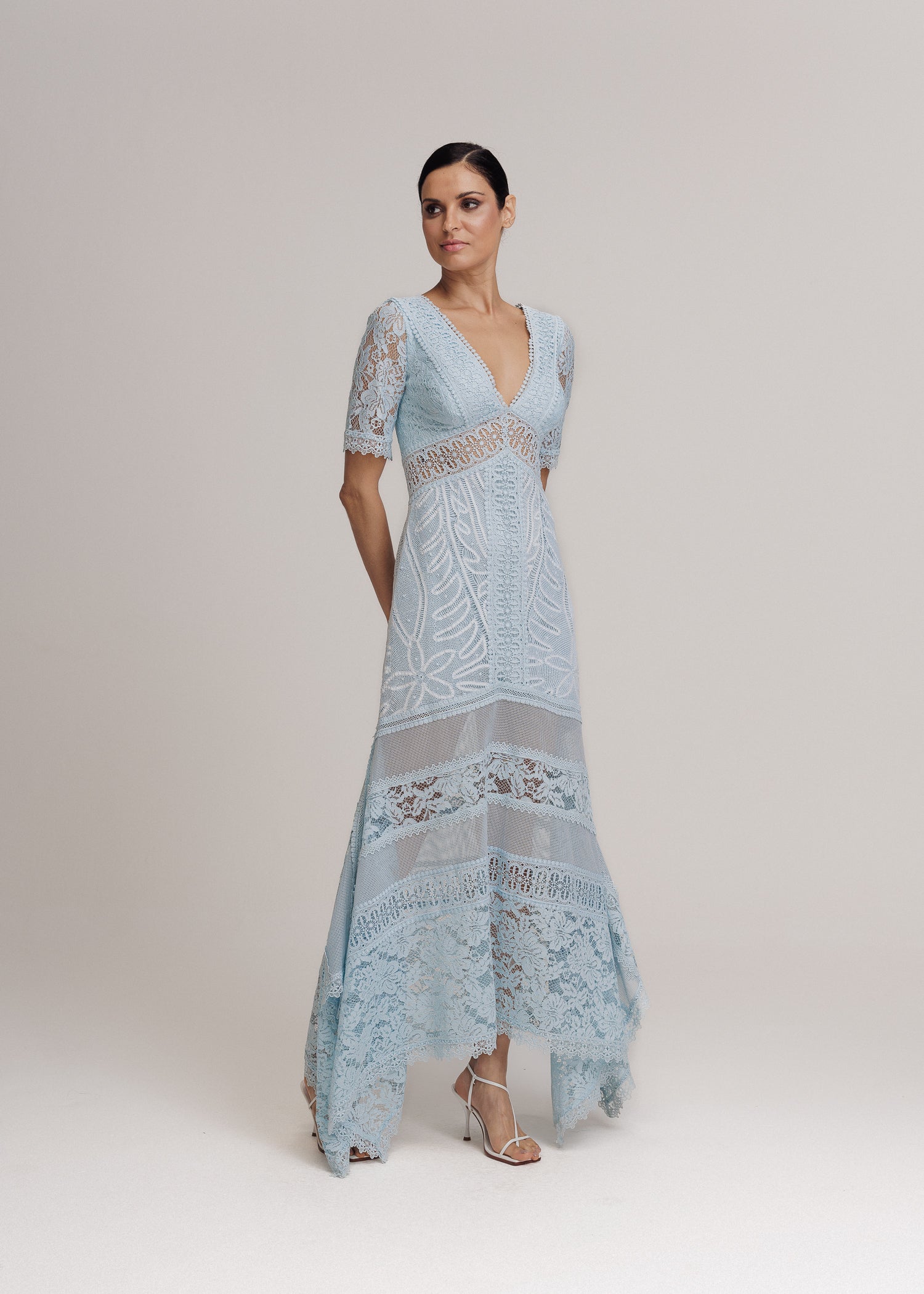 VESTIDO MIDI BRENDA AZUL CERULEAN