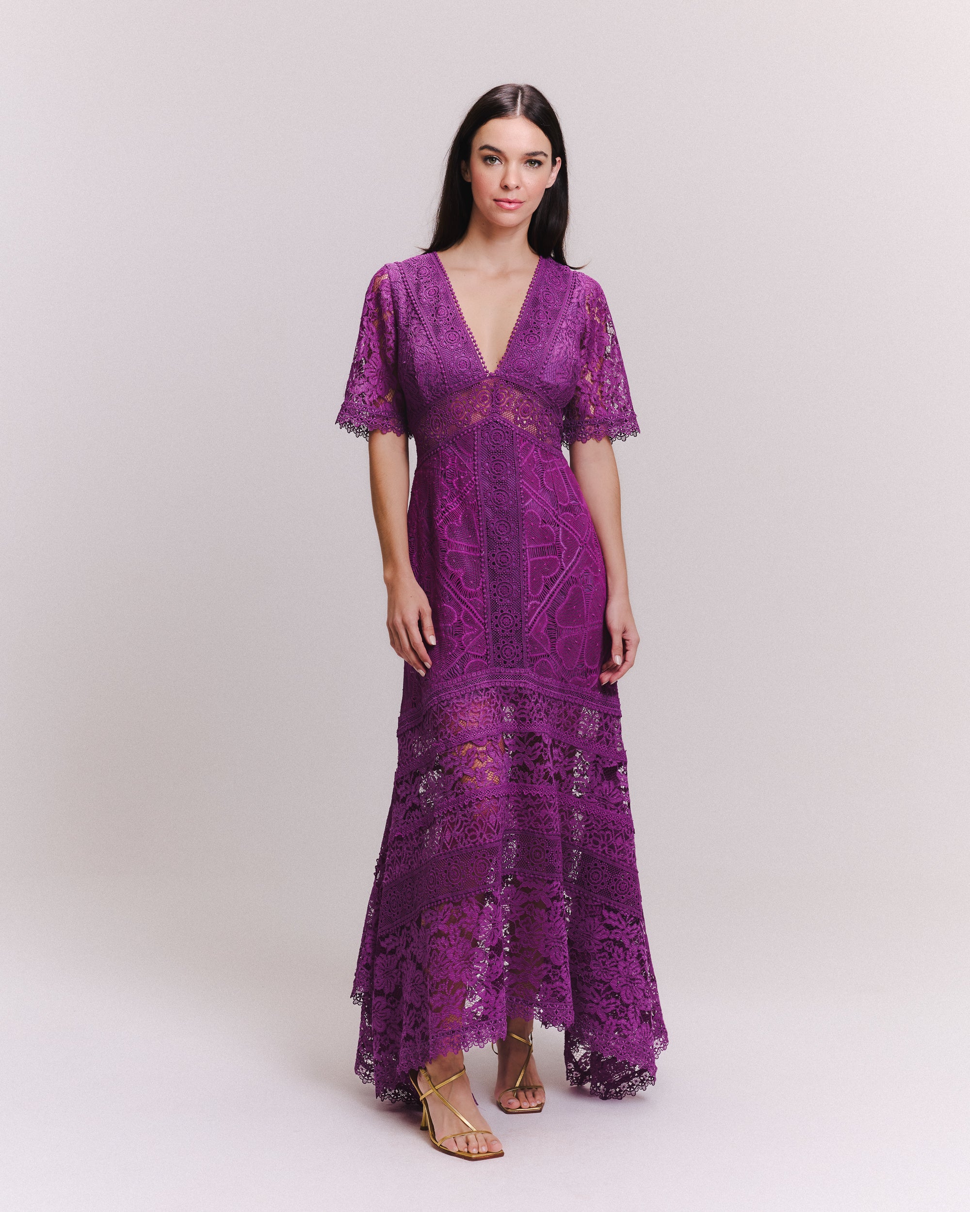 VESTIDO MIDI BRENDA ORQUIDEA