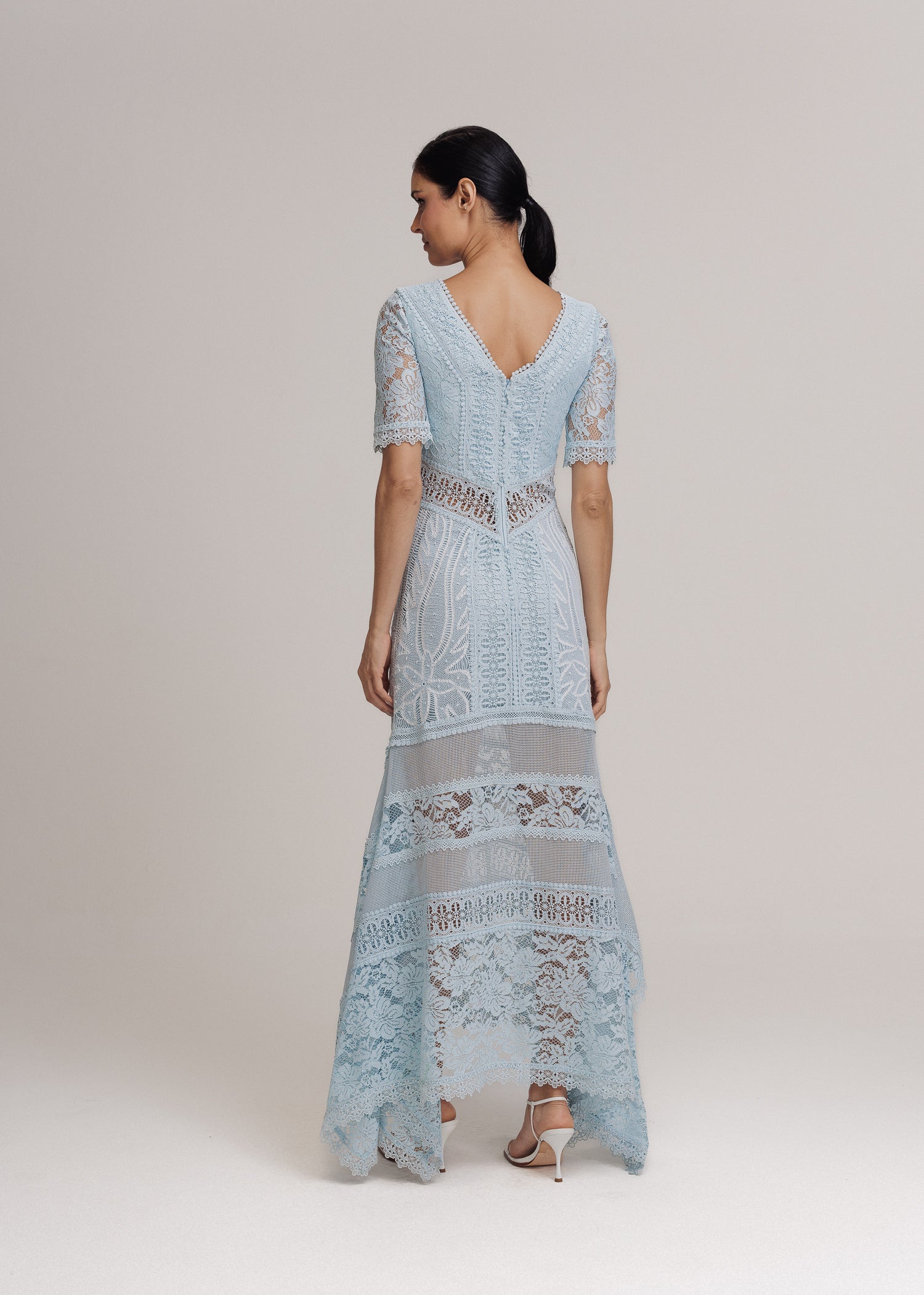 VESTIDO MIDI BRENDA AZUL CERULEAN