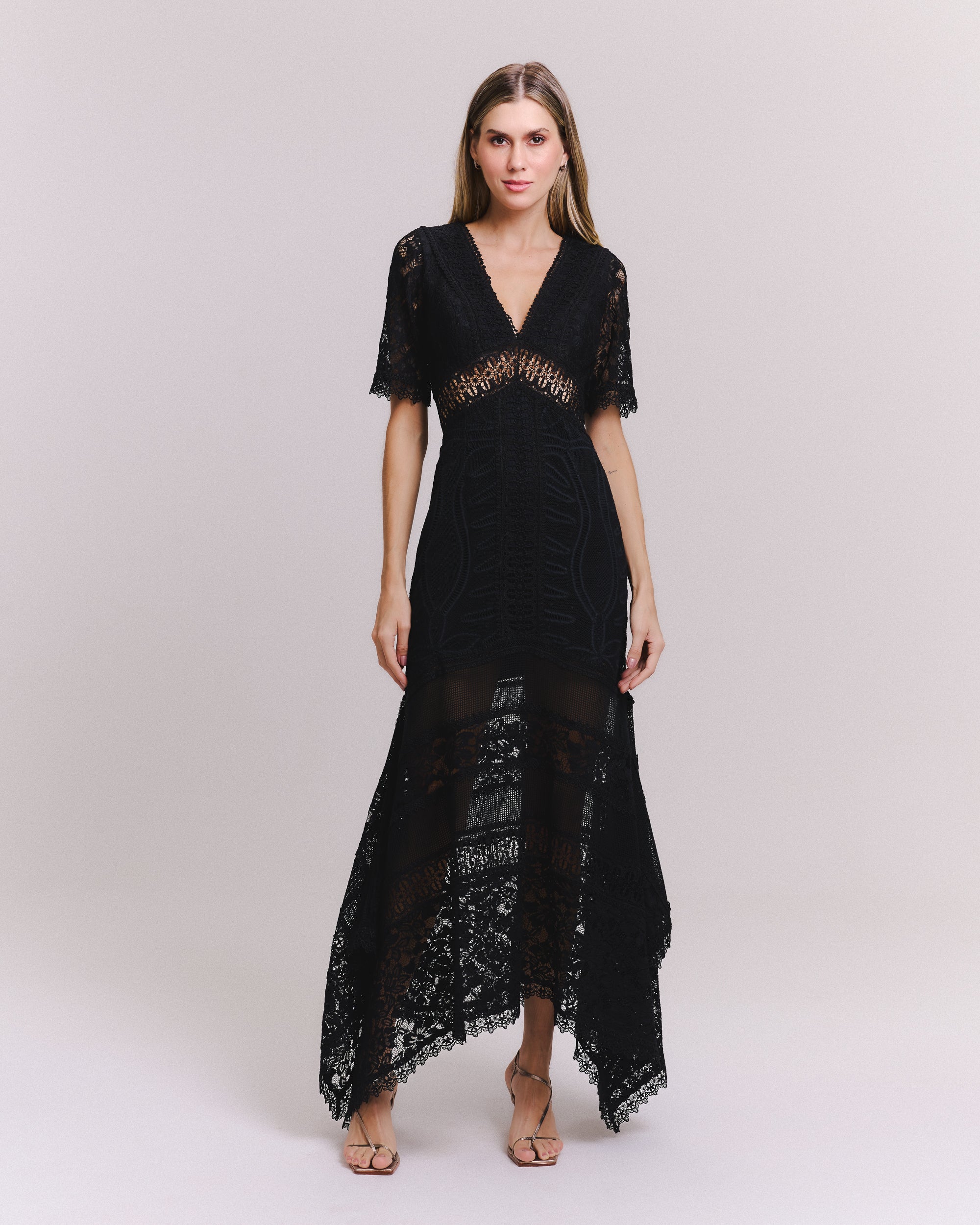 VESTIDO MIDI BRENDA PRETO