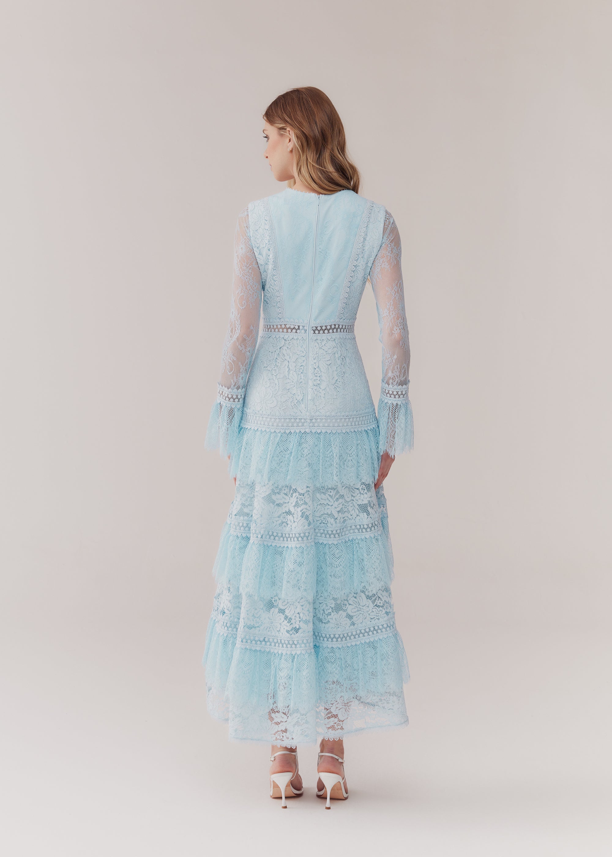 VESTIDO MIDI CHANTY AZUL CERULEAN
