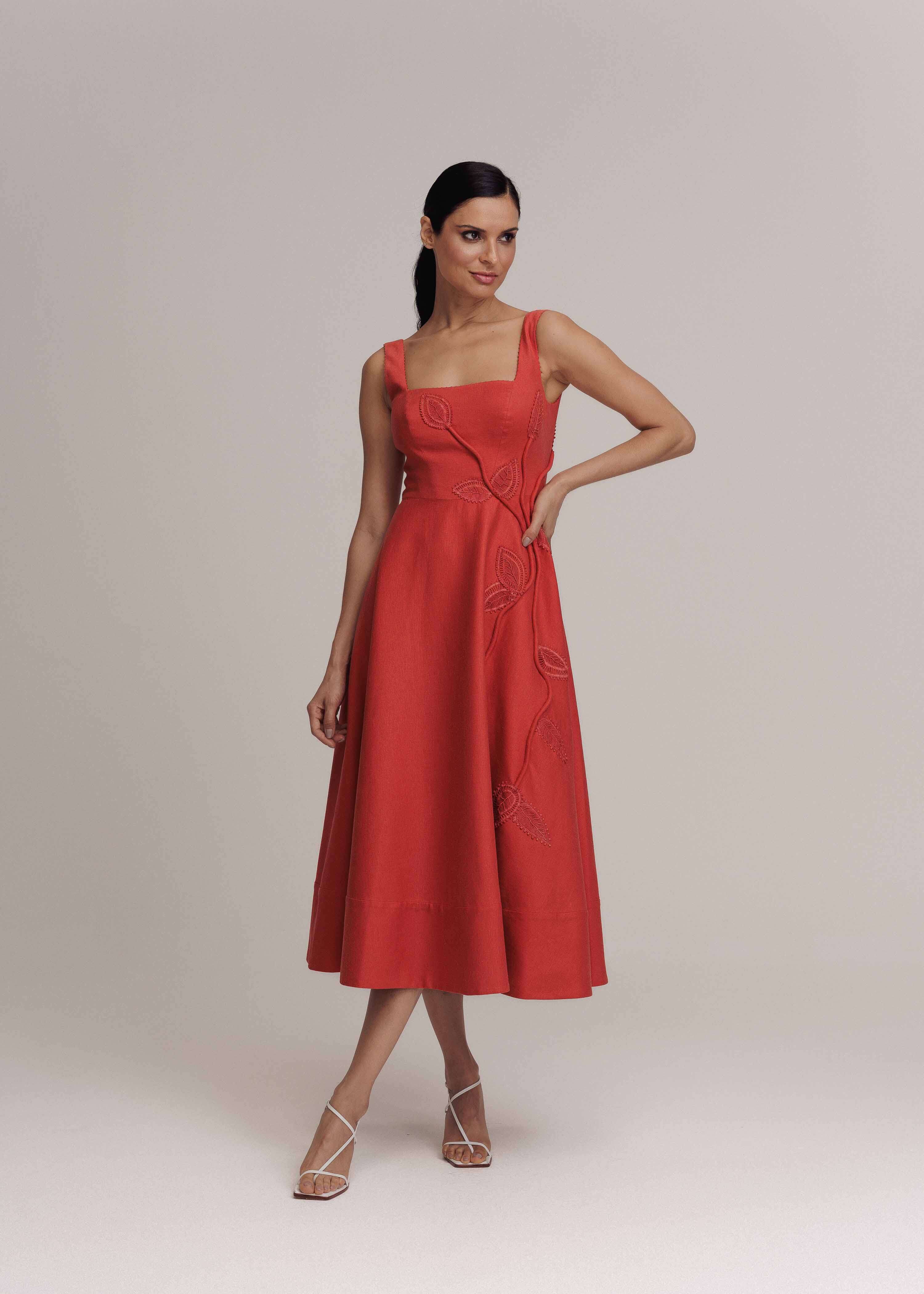 VESTIDO MIDI JOANA PAPRICA