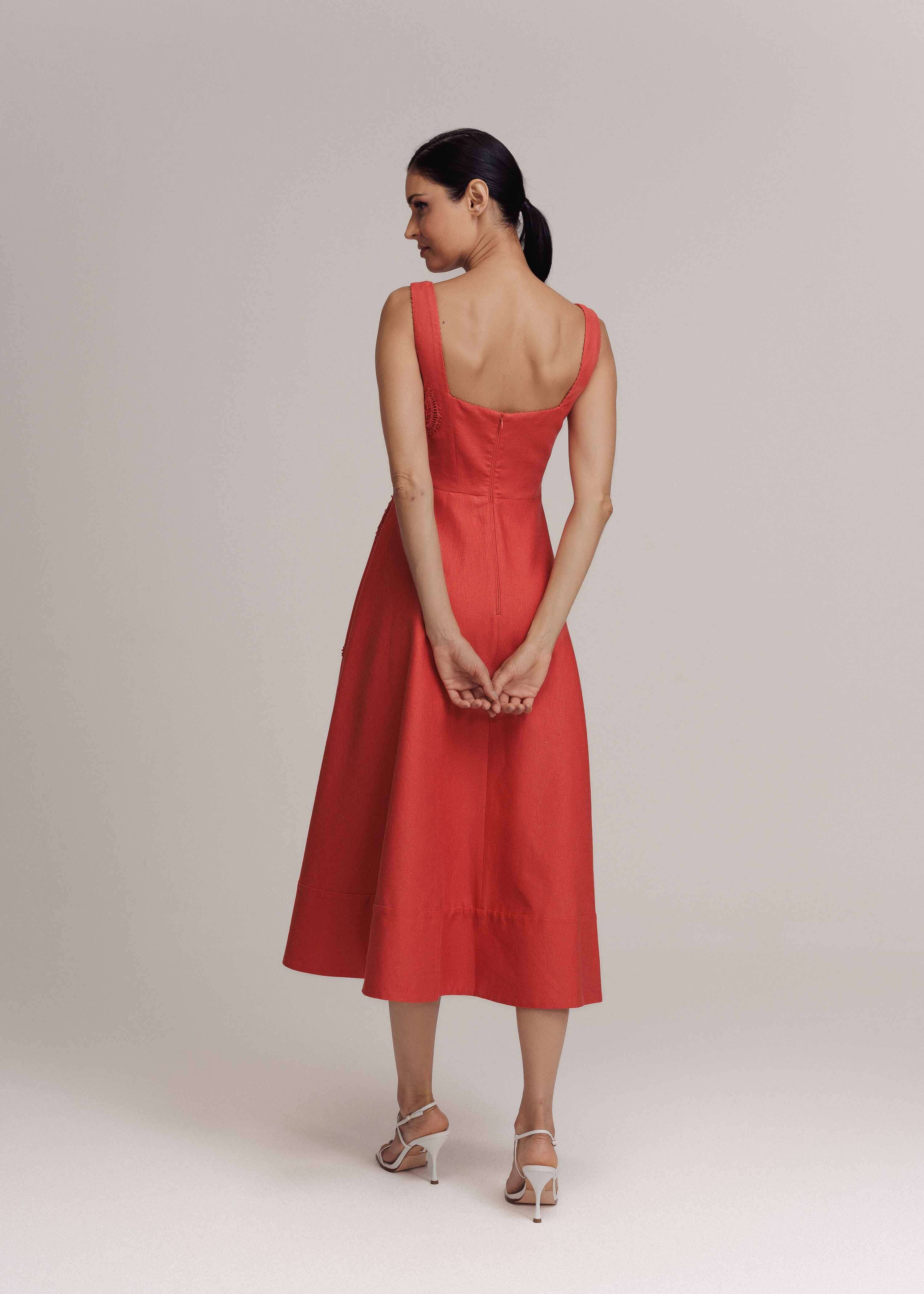 VESTIDO MIDI JOANA PAPRICA