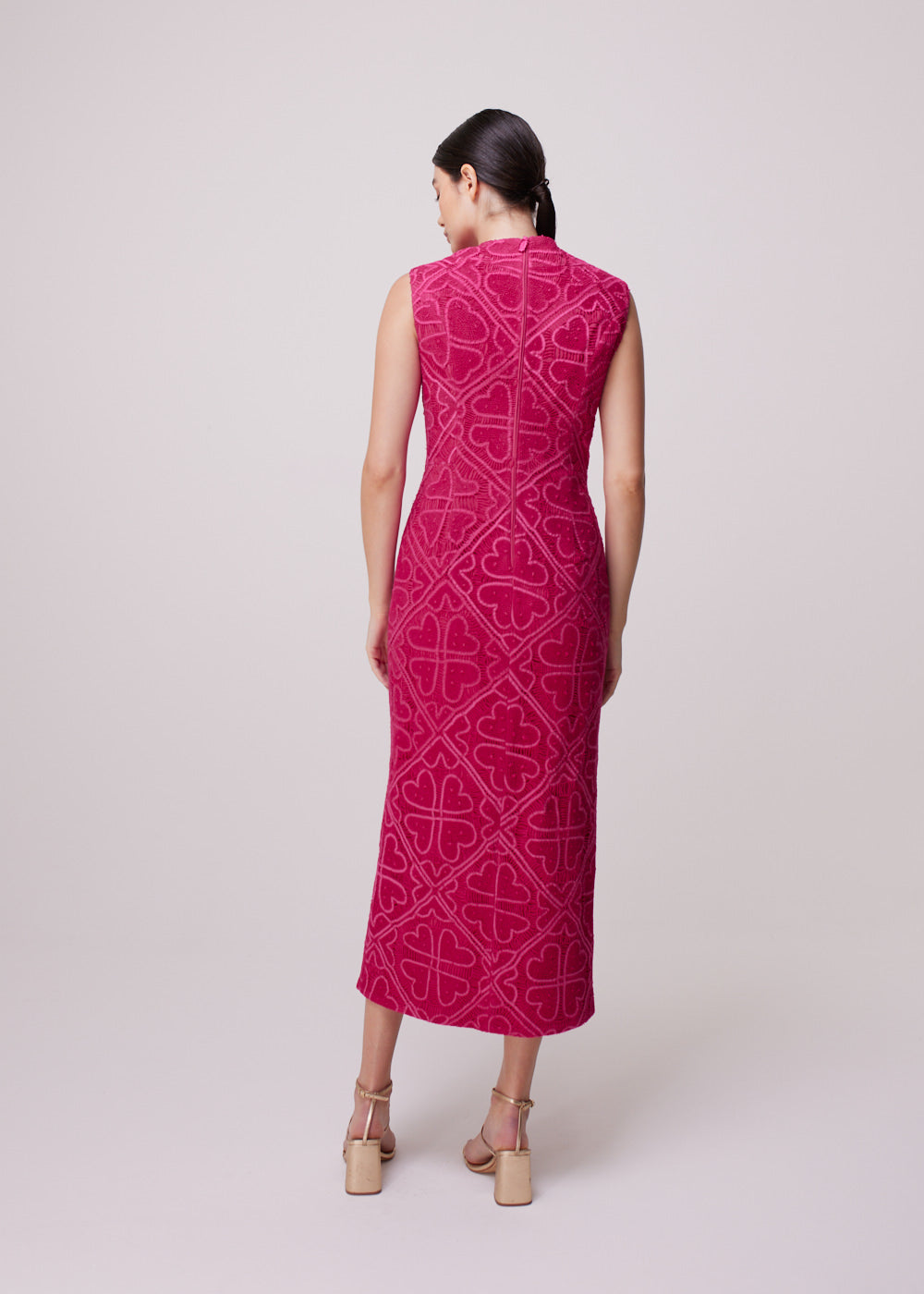 VESTIDO MIDI NICOLE PINK NYMP