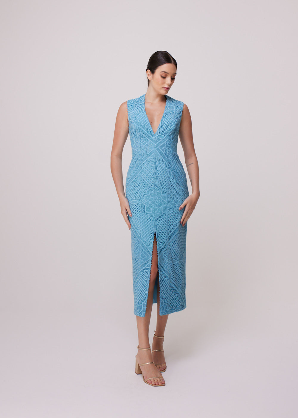 VESTIDO MIDI NICOLE AZUL LYCA