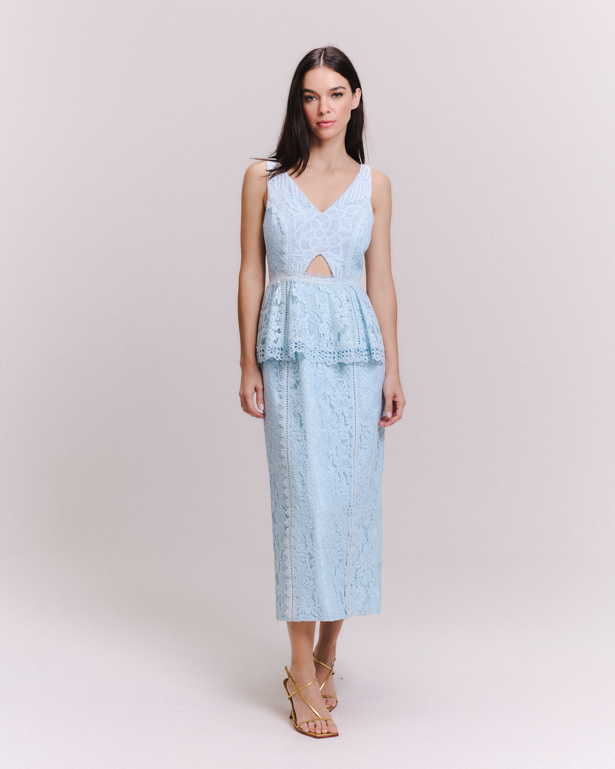 VESTIDO MIDI SABRINA AZUL CERULEAN