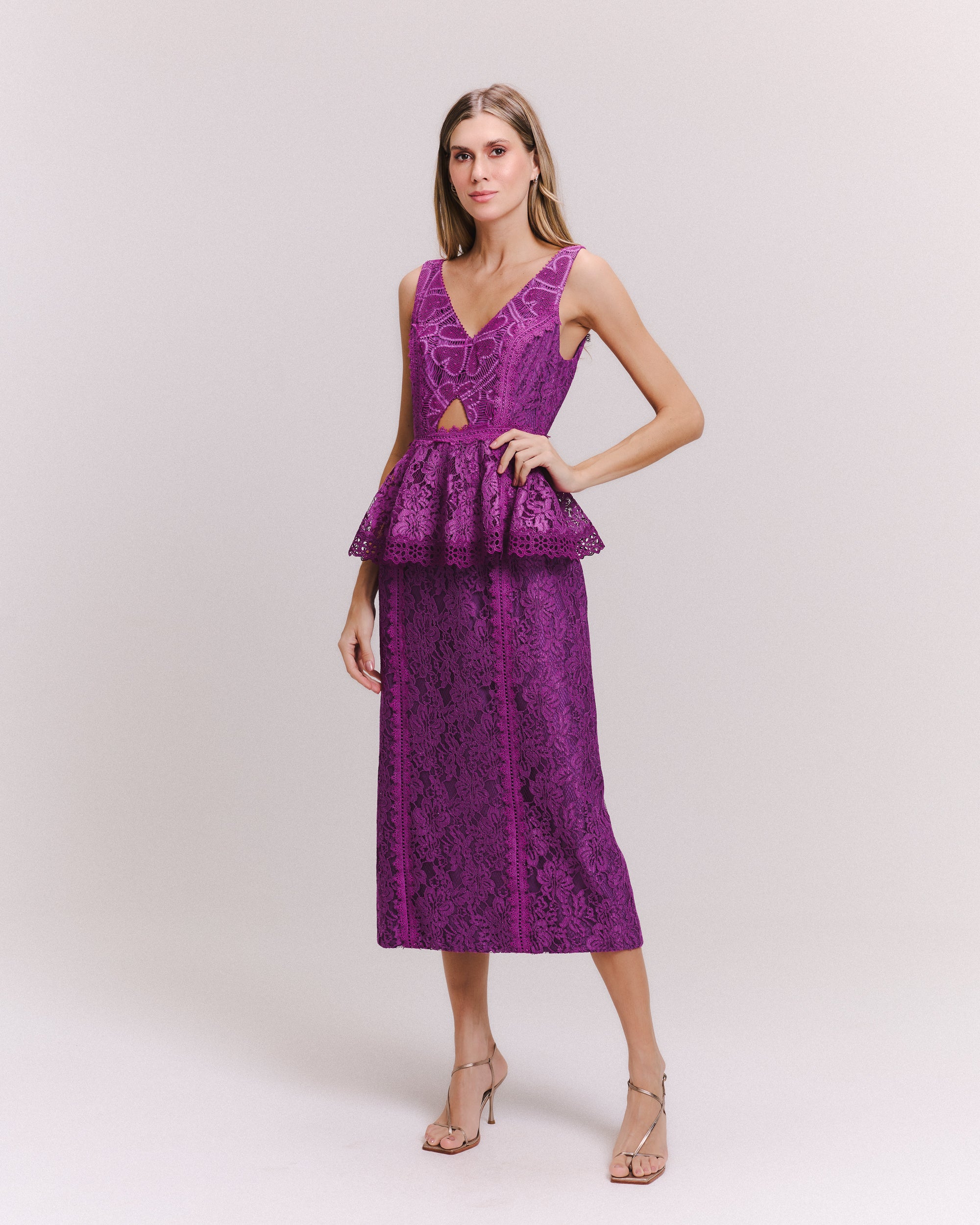 VESTIDO MIDI SABRINA ORQUIDEA