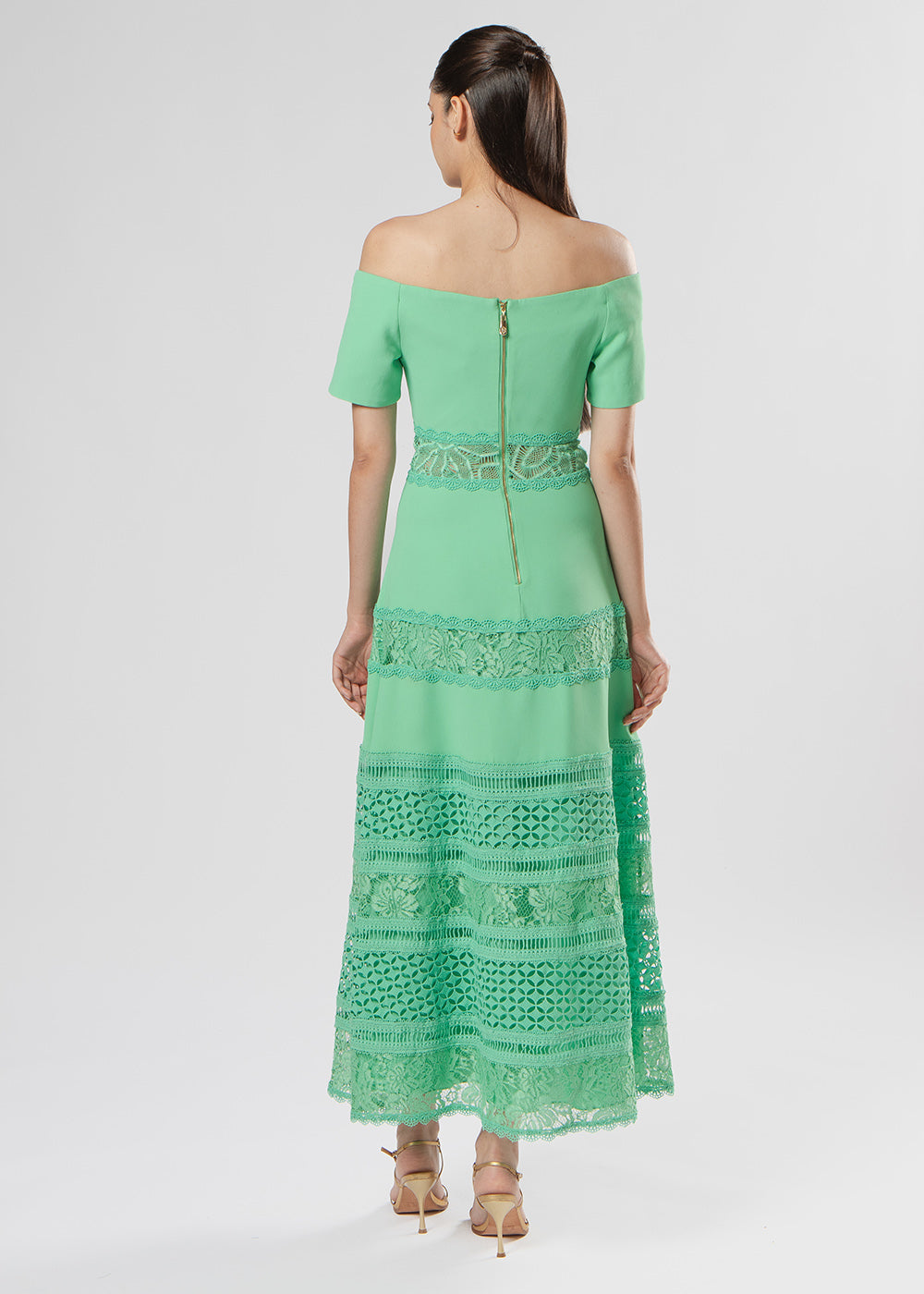 VESTIDO MIDI JOICE VERDE PAPILLON