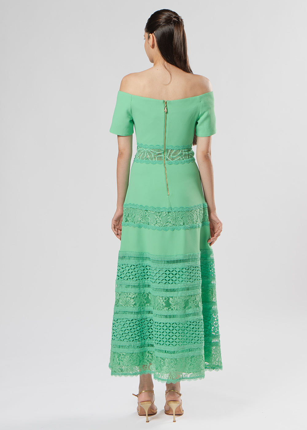 VESTIDO MIDI JOICE VERDE PAPILLON