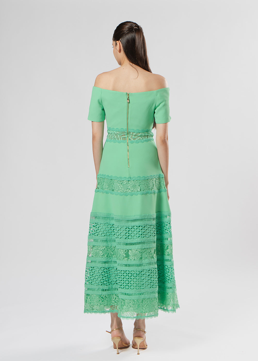 VESTIDO MIDI JOICE VERDE PAPILLON